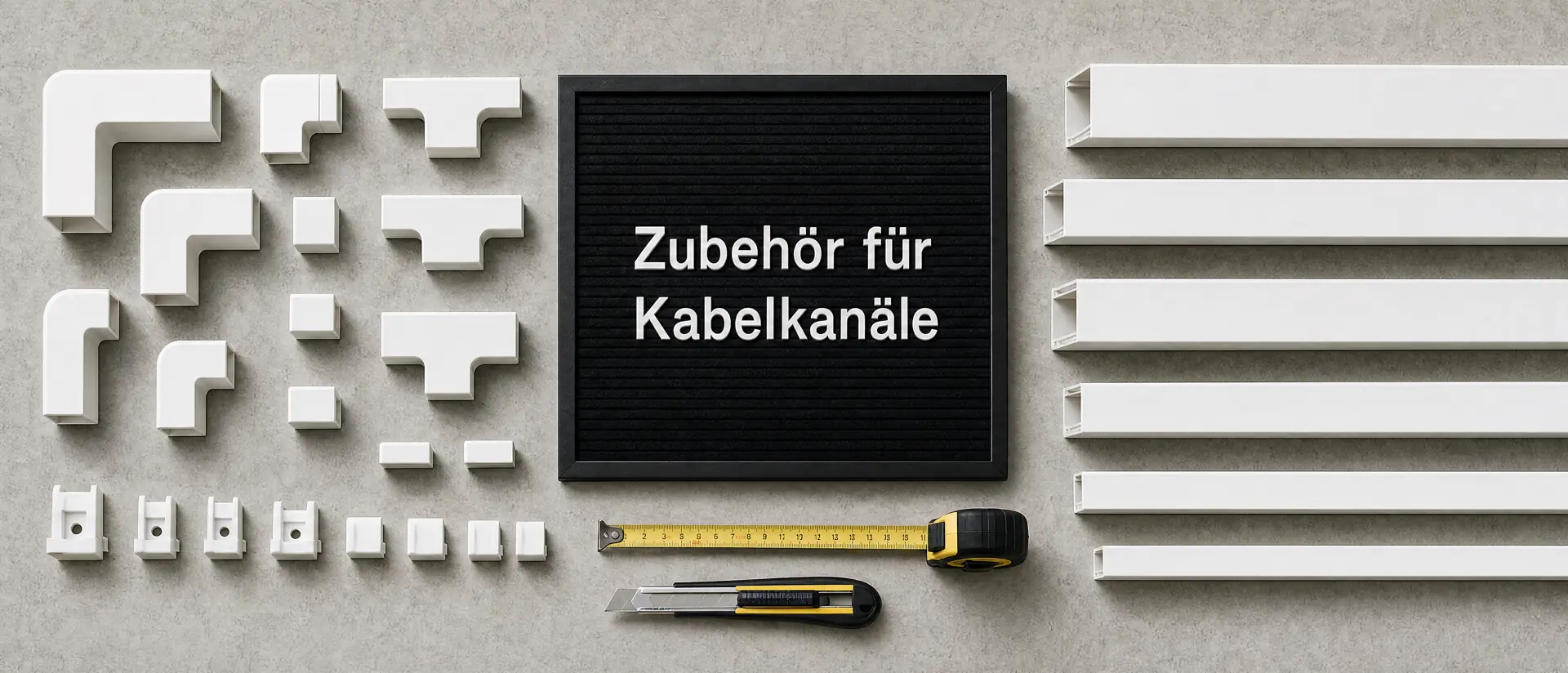 Zubehör für Kabelkanäle: Ecken, Endstücke und Verbinder