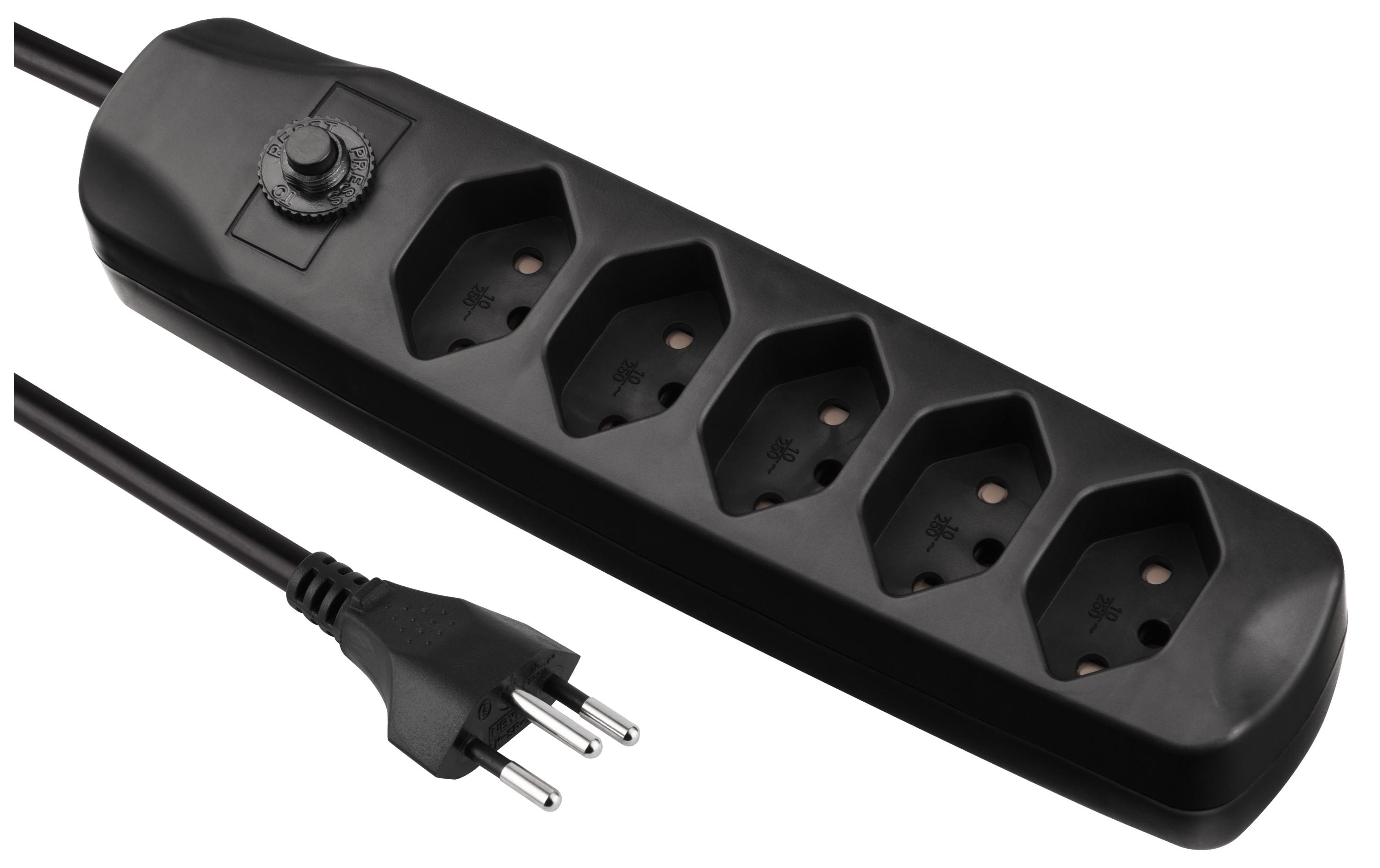 FURBER.power Steckdosenleiste mit Überlastschutz 5x T13 – Steckerleiste von FURBER.power