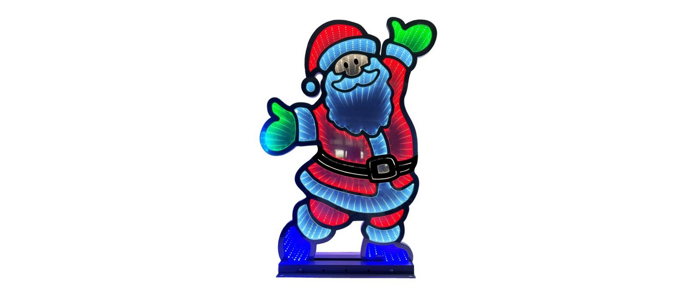 Dameco LED Figur Santa Infinity Effekt, 5 cm x 42.5 cm x 61 cm