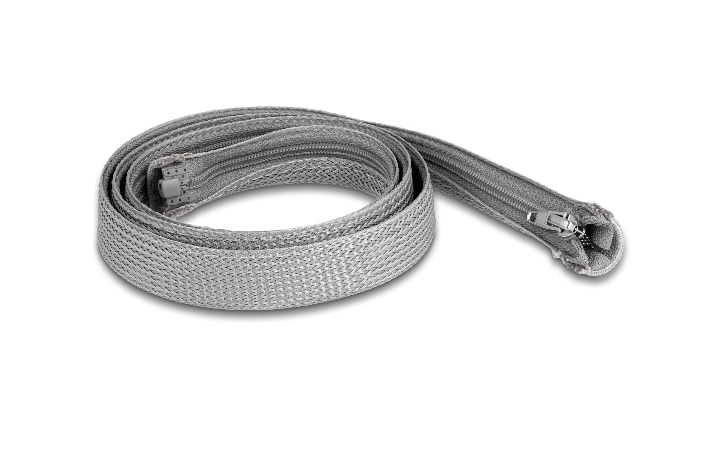 Delock Kabelschlauch 1 m x 20 mm Grau – Kabelschlauch von Delock