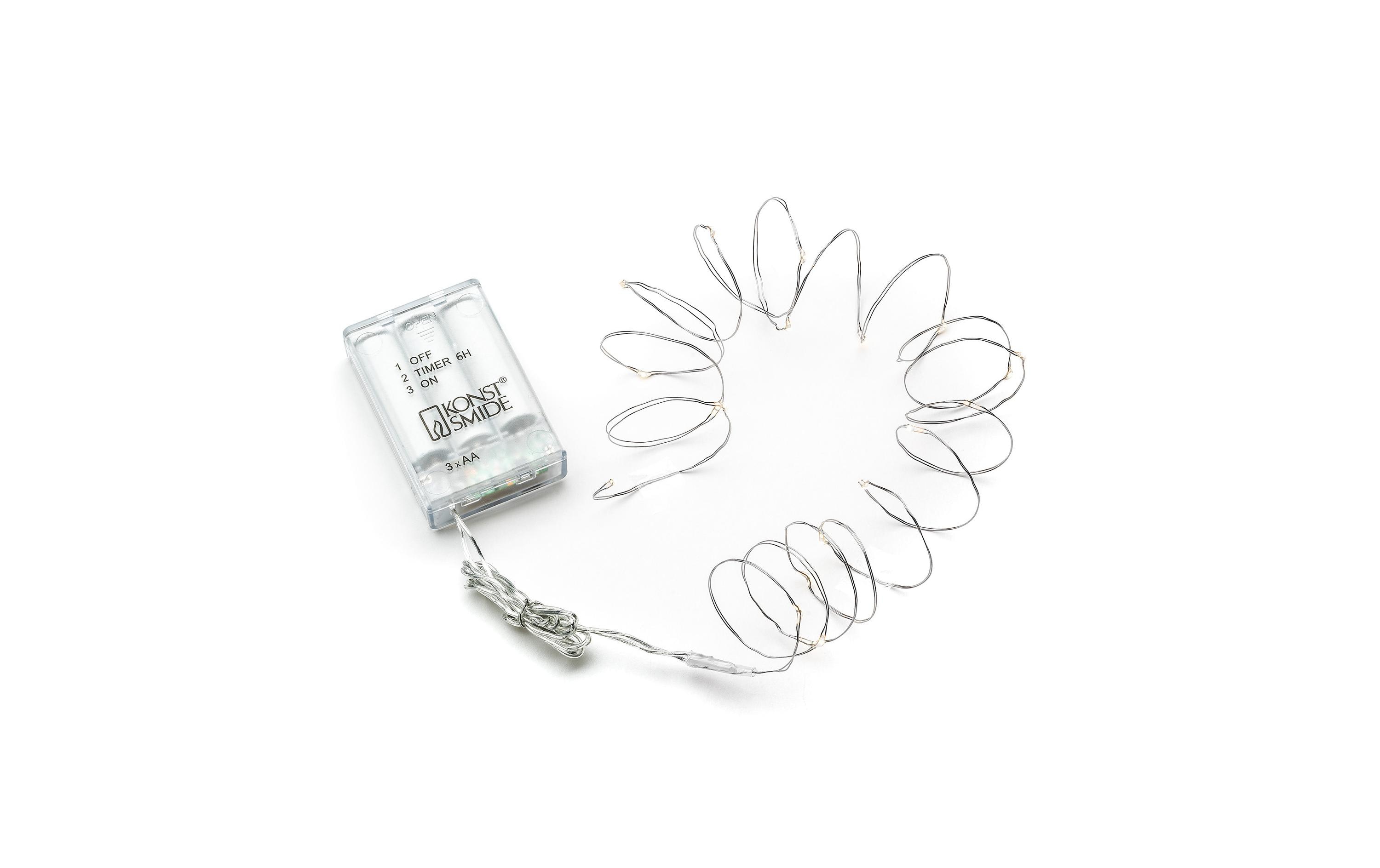 Konstsmide LED Lichterkette Angel Hair 1.9 m 20 LED, Silber