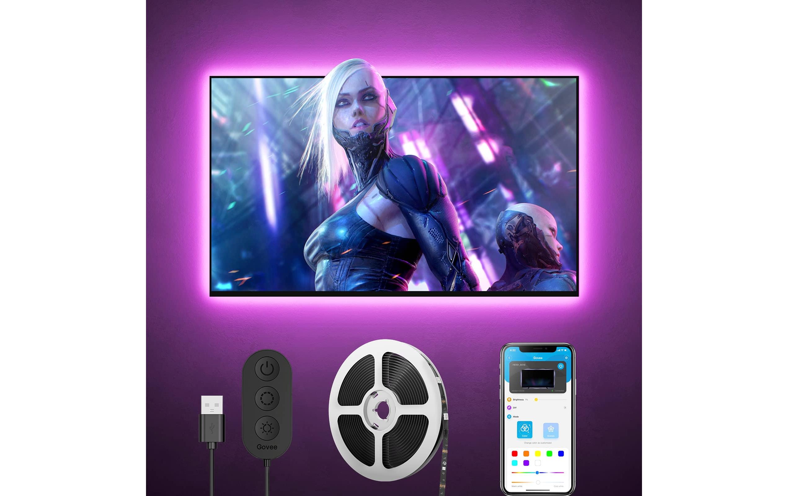 Govee TV LED Backlight, 46-60, RGB, BT – Zubehör für LED-Streifen von Govee