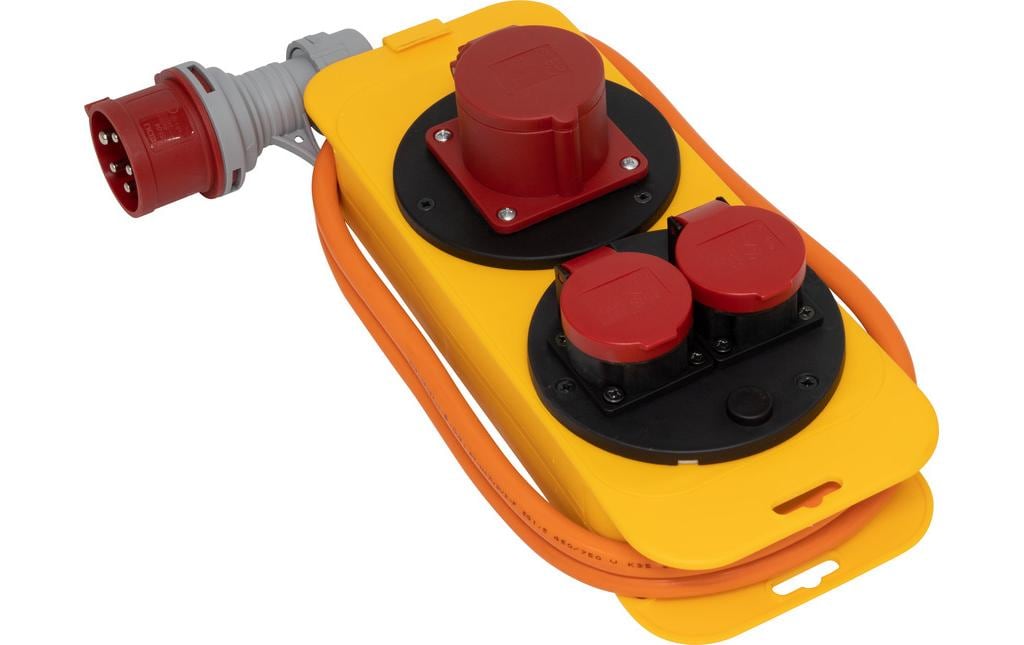 Brennenstuhl Baustromverteiler K35 1x CEE/16-5 + 2x T25/5 2 m Zuleitung – Baustromverteiler von Brennenstuhl