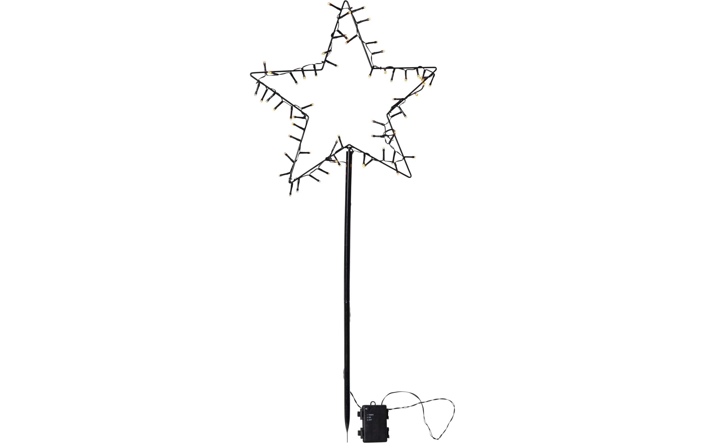 Star Trading Aussendekoration Stern 39 x 93 cm – LED-Weihnachtsdeko mit Timer für aussen von Star Trading