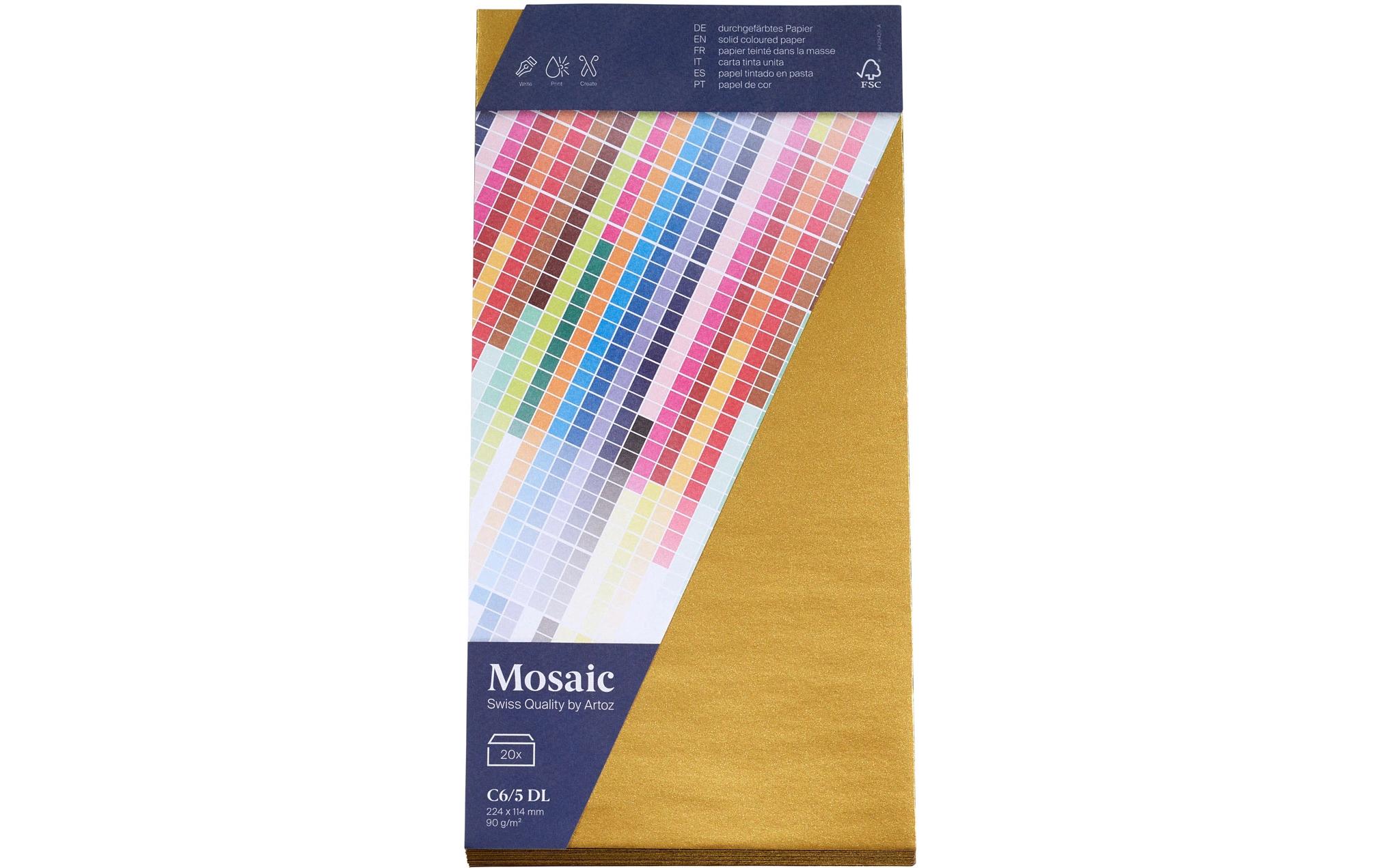Artoz Couvert Mosaic DL C6/5, 20 Stück, Gold – Couvert von Artoz