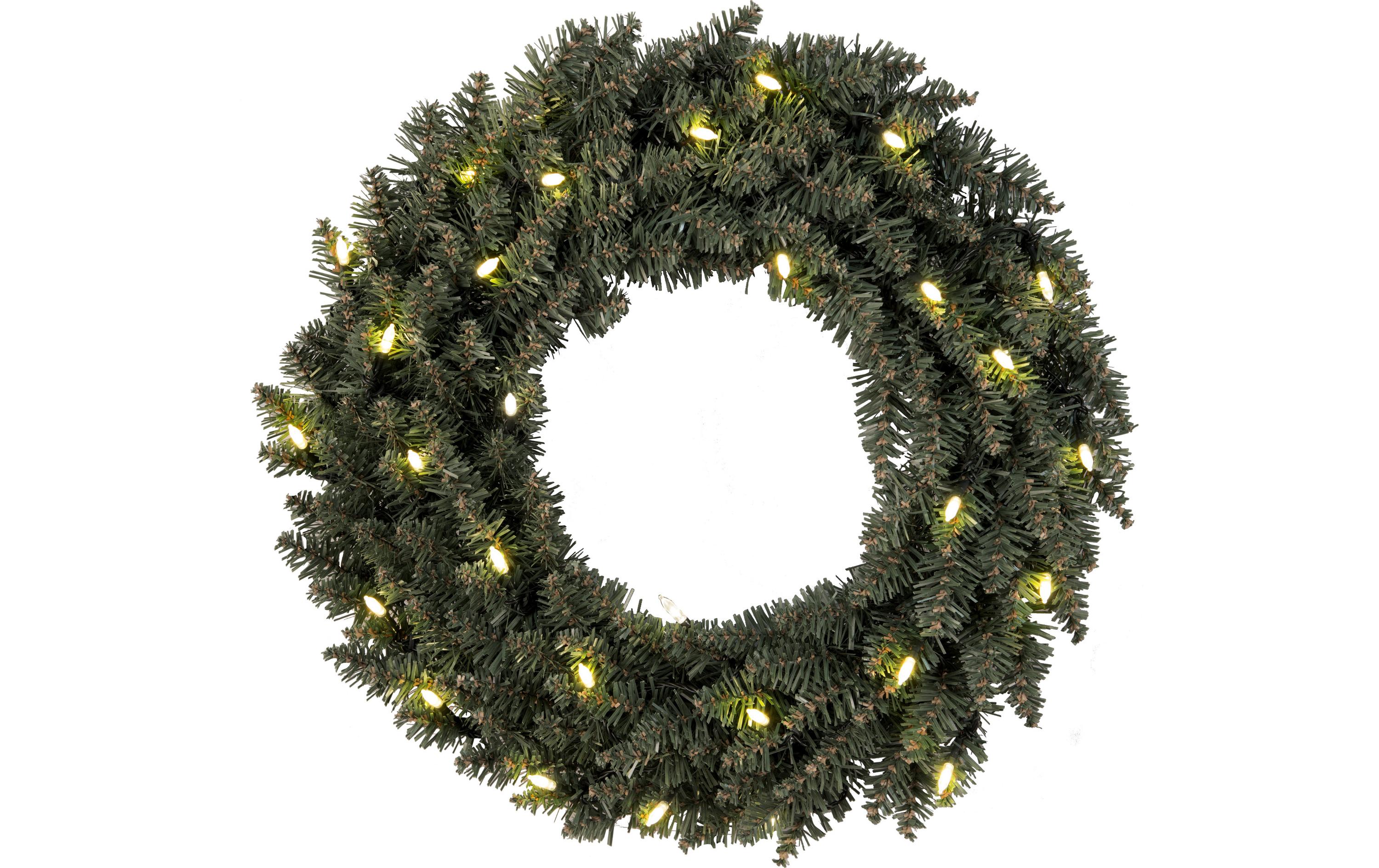 Star Trading LED-Weihnachtskranz Calgary, Ø 50 cm – LED-Kranz für aussen von Star Trading
