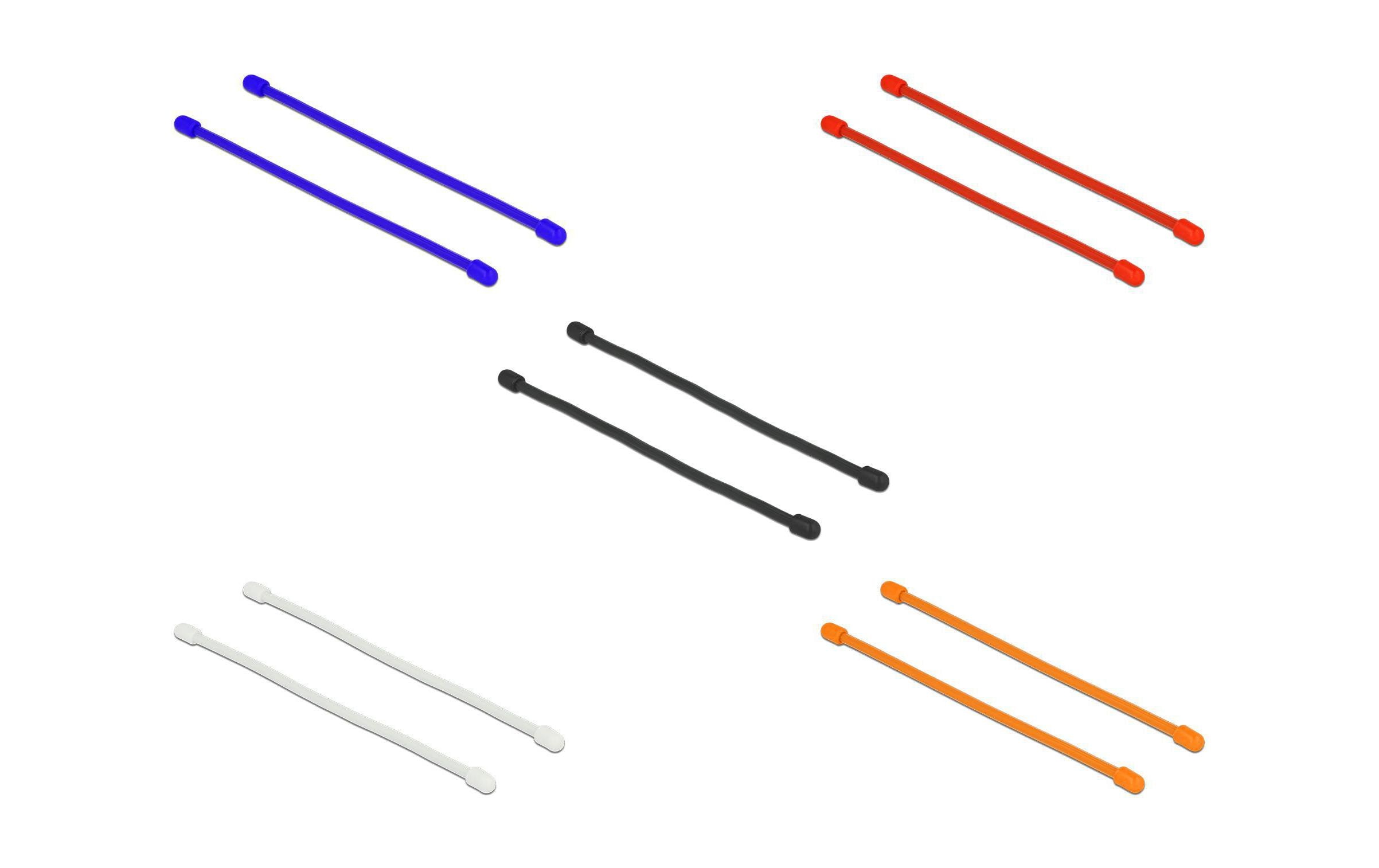 Delock Kabelbinder 150 mm x 4 mm Mehrfarbig, 10 Stück – Kabelbinder von Delock