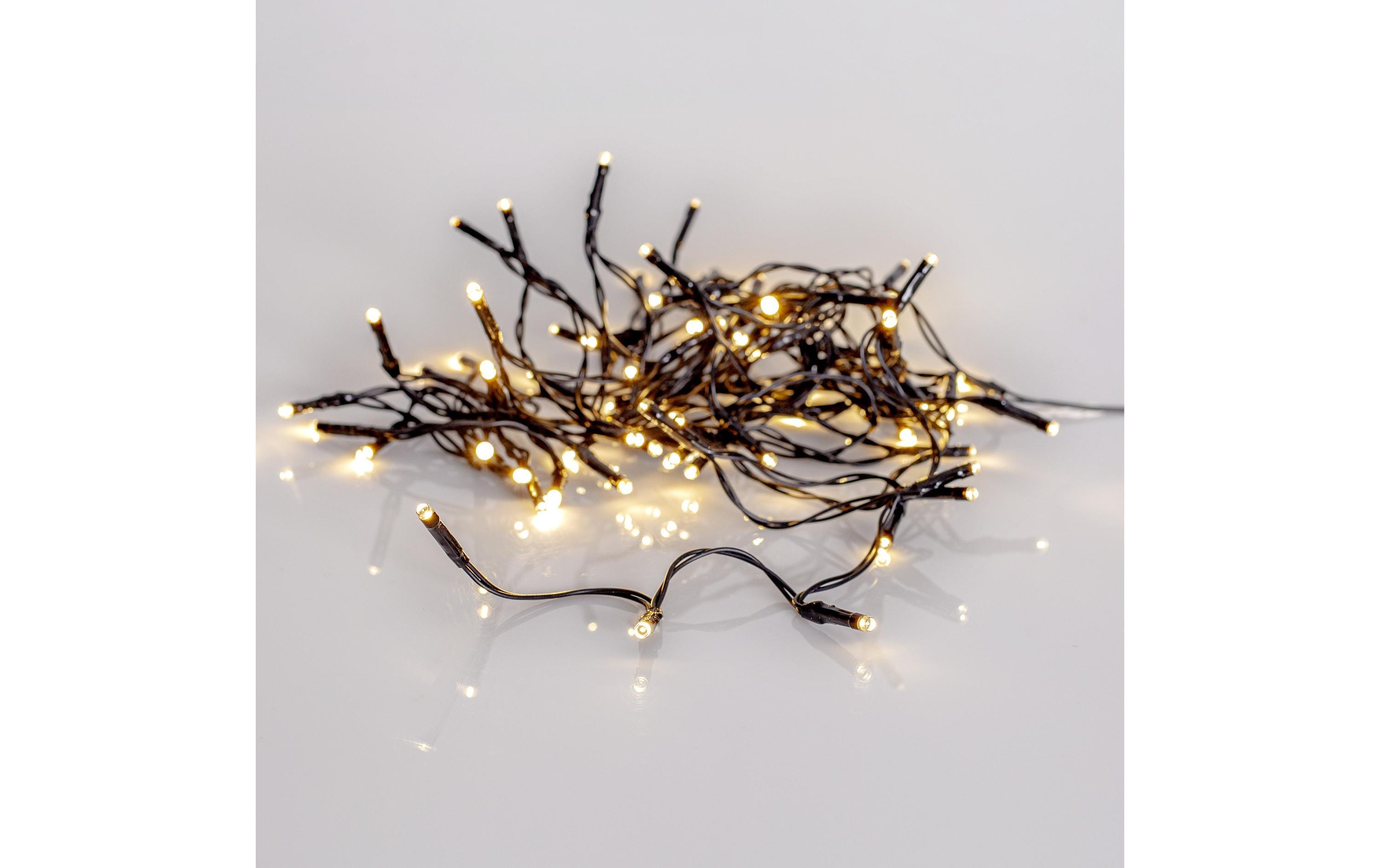 Star Trading Lichterkette Shiny Warm White Outdoor, Warmweiss, Schwarz