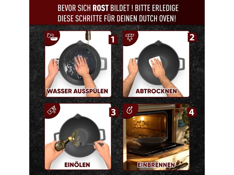Eingebrannte Wokpfanne 36 cm