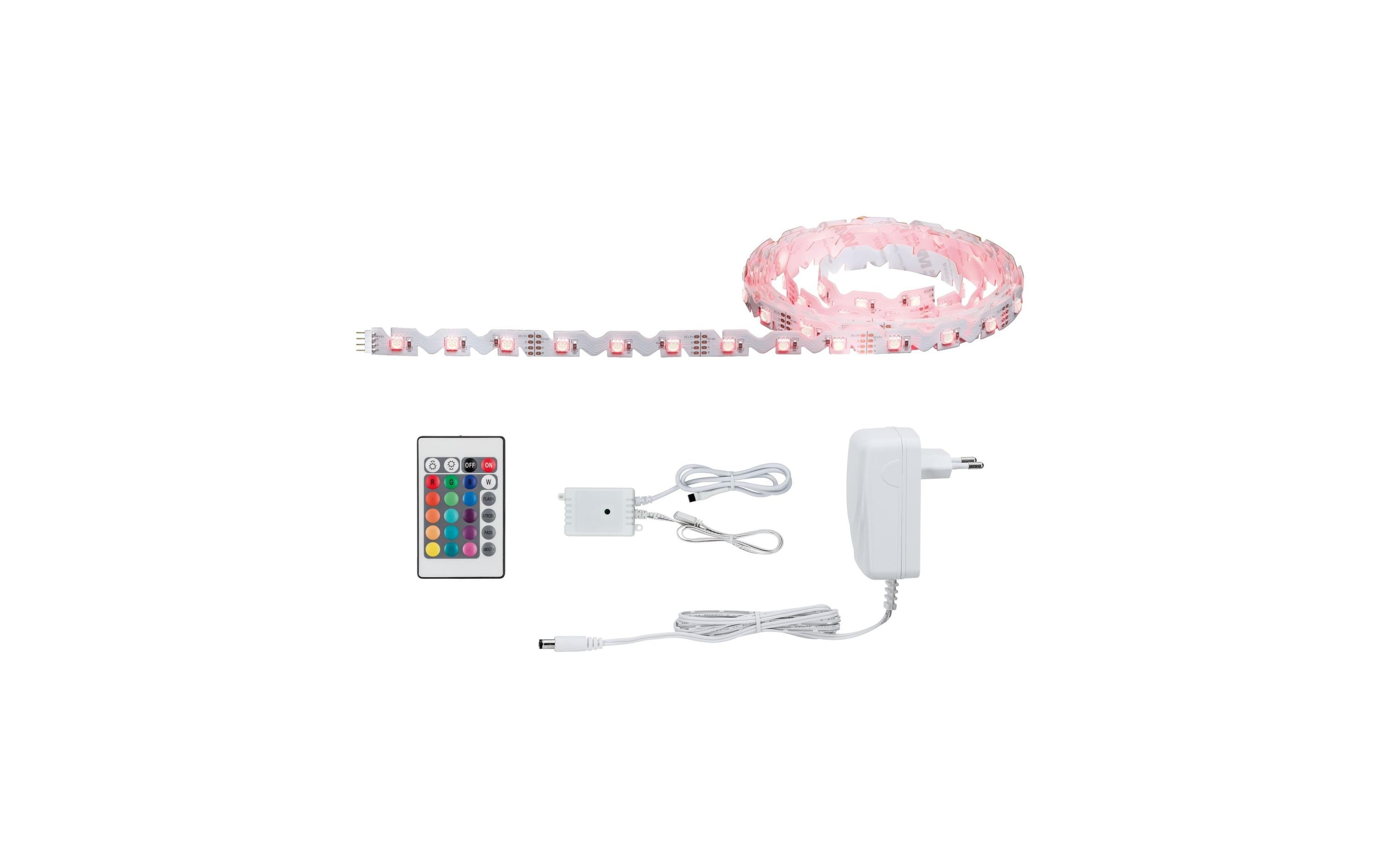 Paulmann LED-Stripe FlexLED 3D RGB, 3 m Basisset – LED-Streifen RGB mit Netzteil von Paulmann