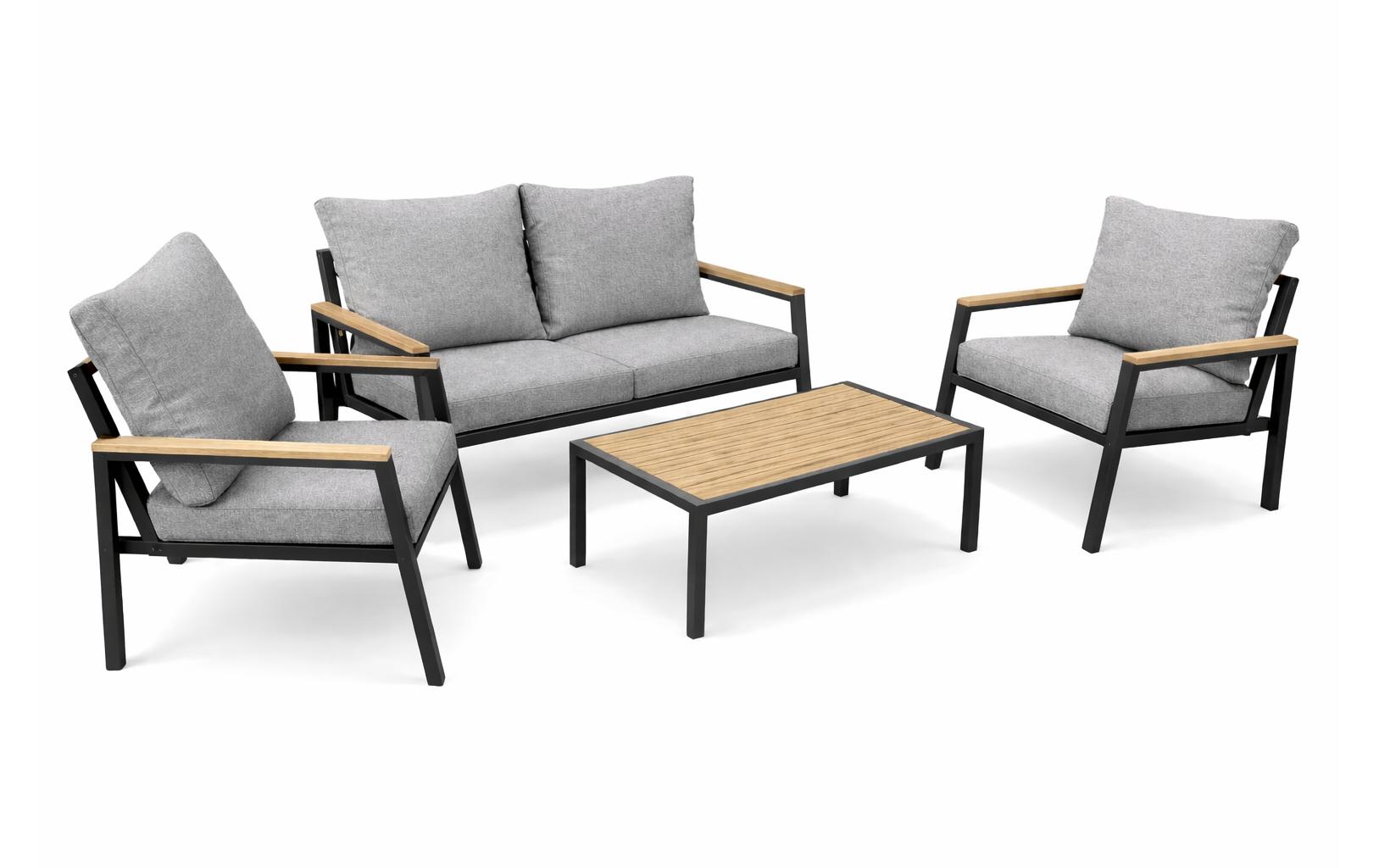 COCON Lounge Set 4-teilig Stahl, PE