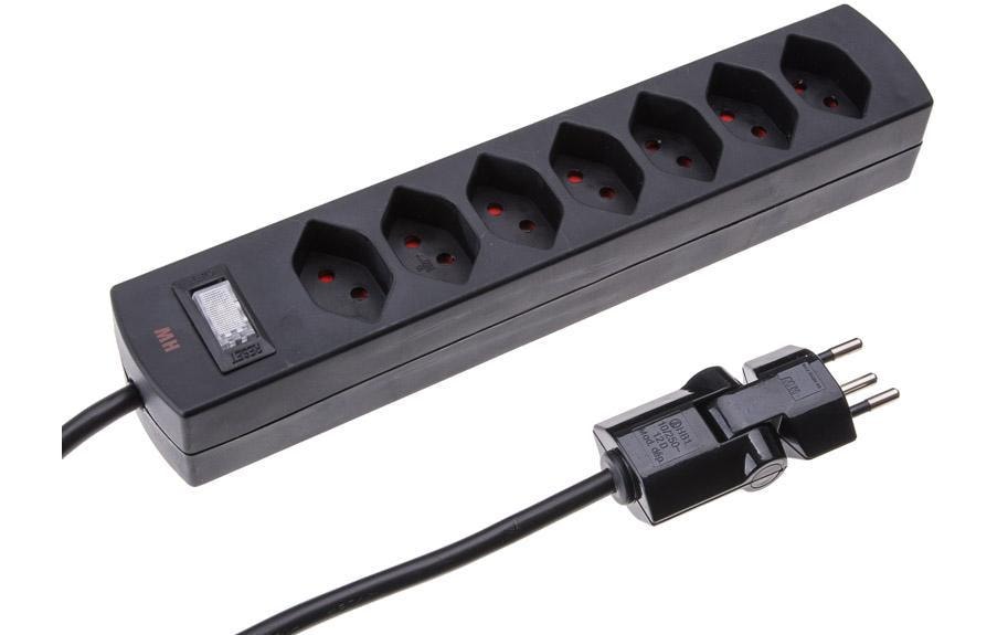 Max Hauri Steckdosenleiste Safety-Line 7x T13 – Steckerleiste von Max Hauri