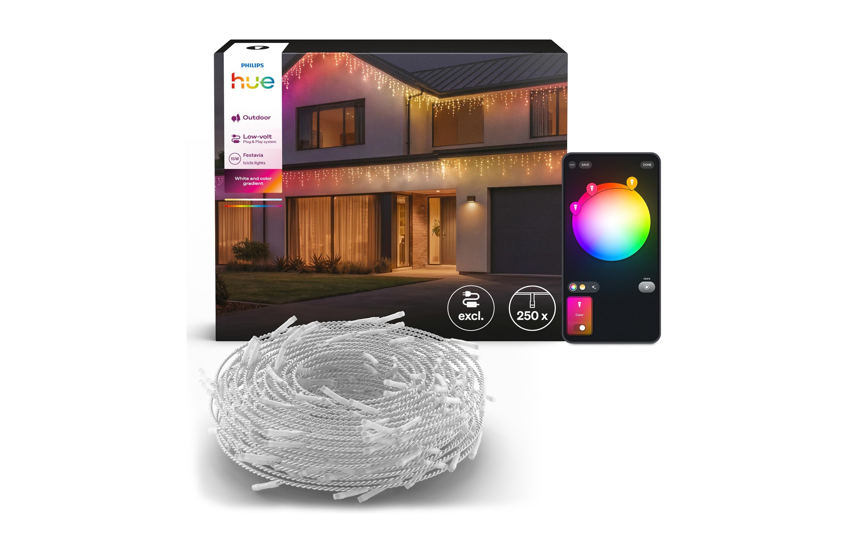 Philips Hue Festavia Icicles 250 LEDs Transparent