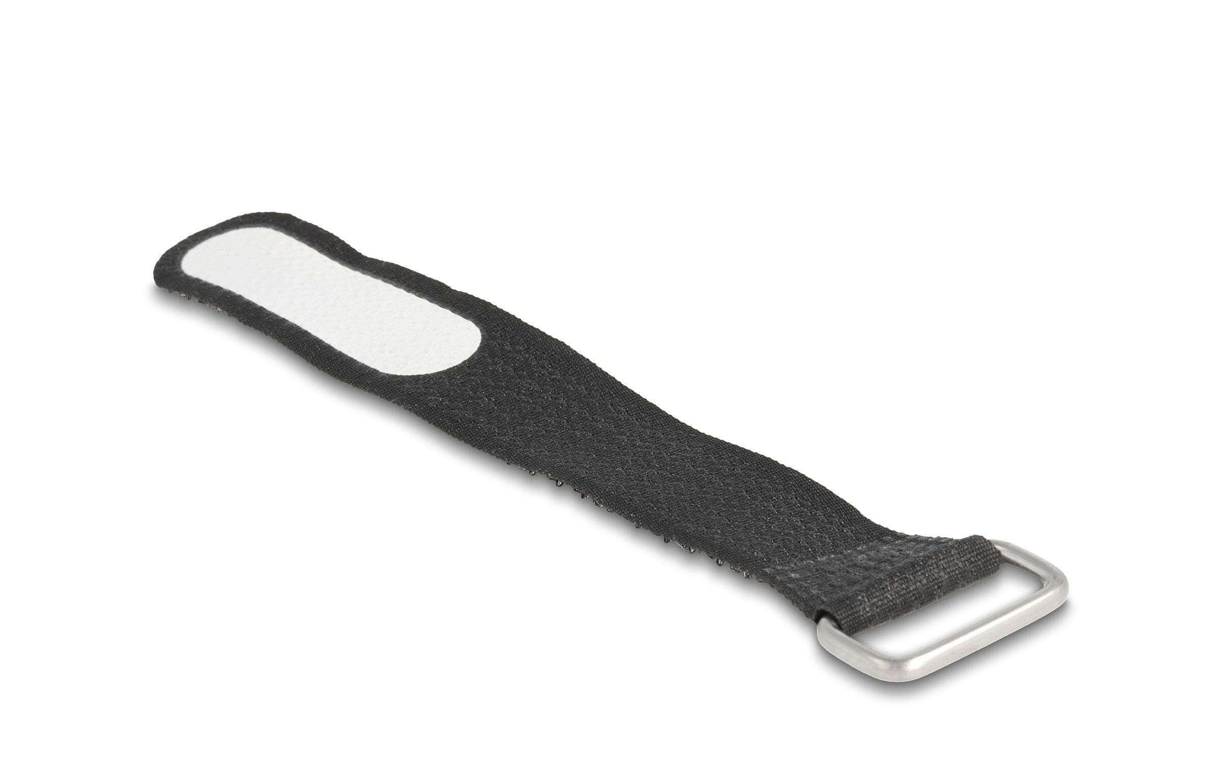 Delock Klettkabelbinder Schwarz 127 mm x 20 mm 5 Stück – Klettkabelbinder von Delock