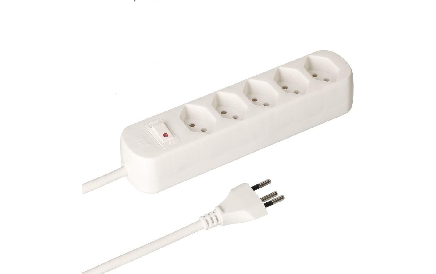 Max Hauri Steckdosenleiste Basic Line 5x Typ 13 Weiss – Steckerleiste von Max Hauri