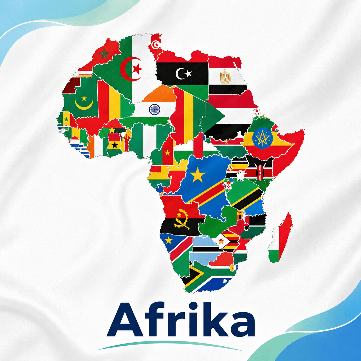 Länderfahnen – Individuelle Größen und Materialien Afrika