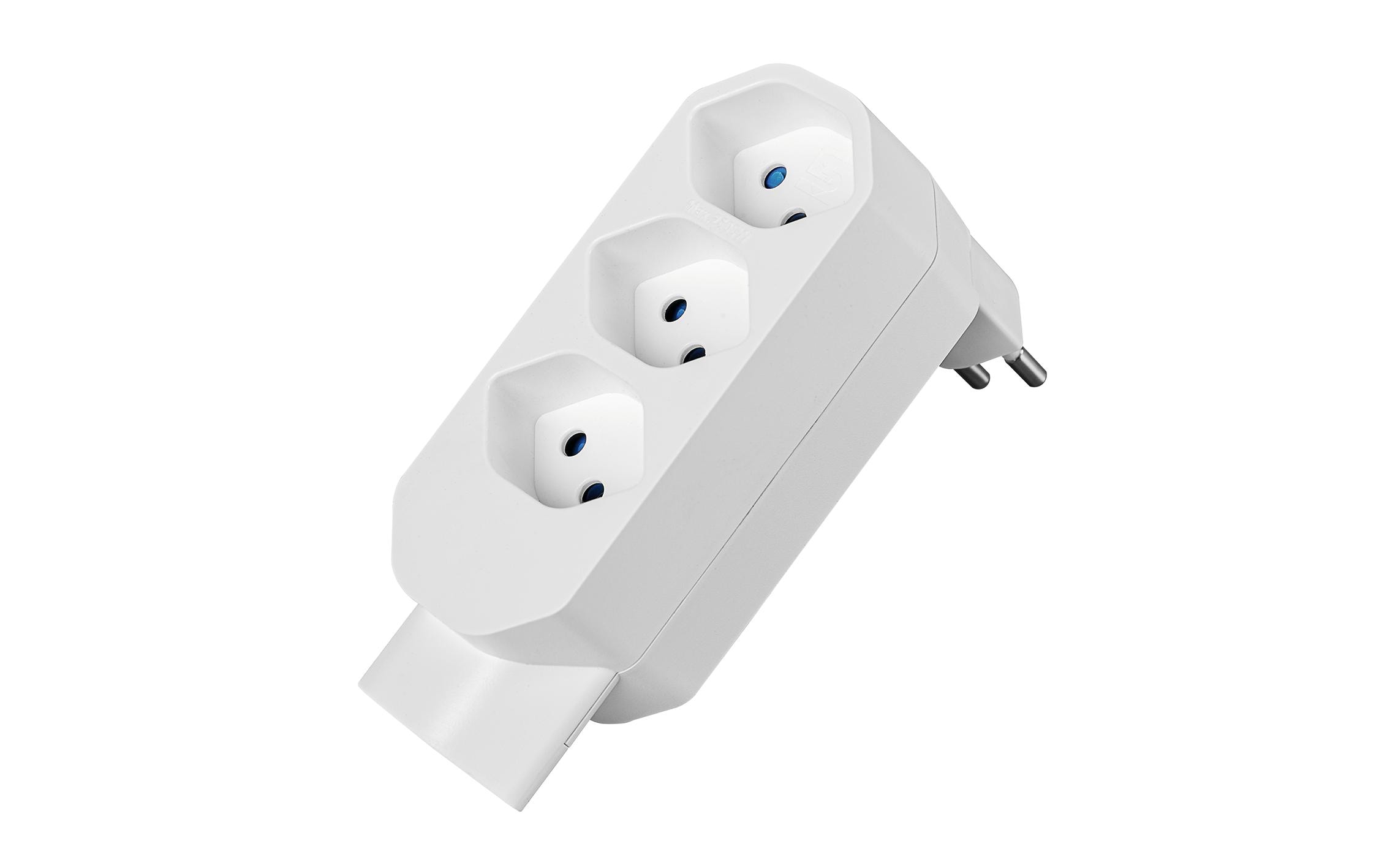 STEFFEN Manta Mehrfachadapter 4xT13 (1x unten) drehbar 4 – Mehrfachstecker von STEFFEN