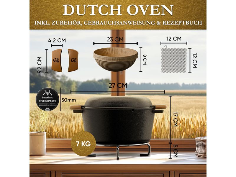 Dutch Oven -Topf 4,8L & pfanne 1,8L
