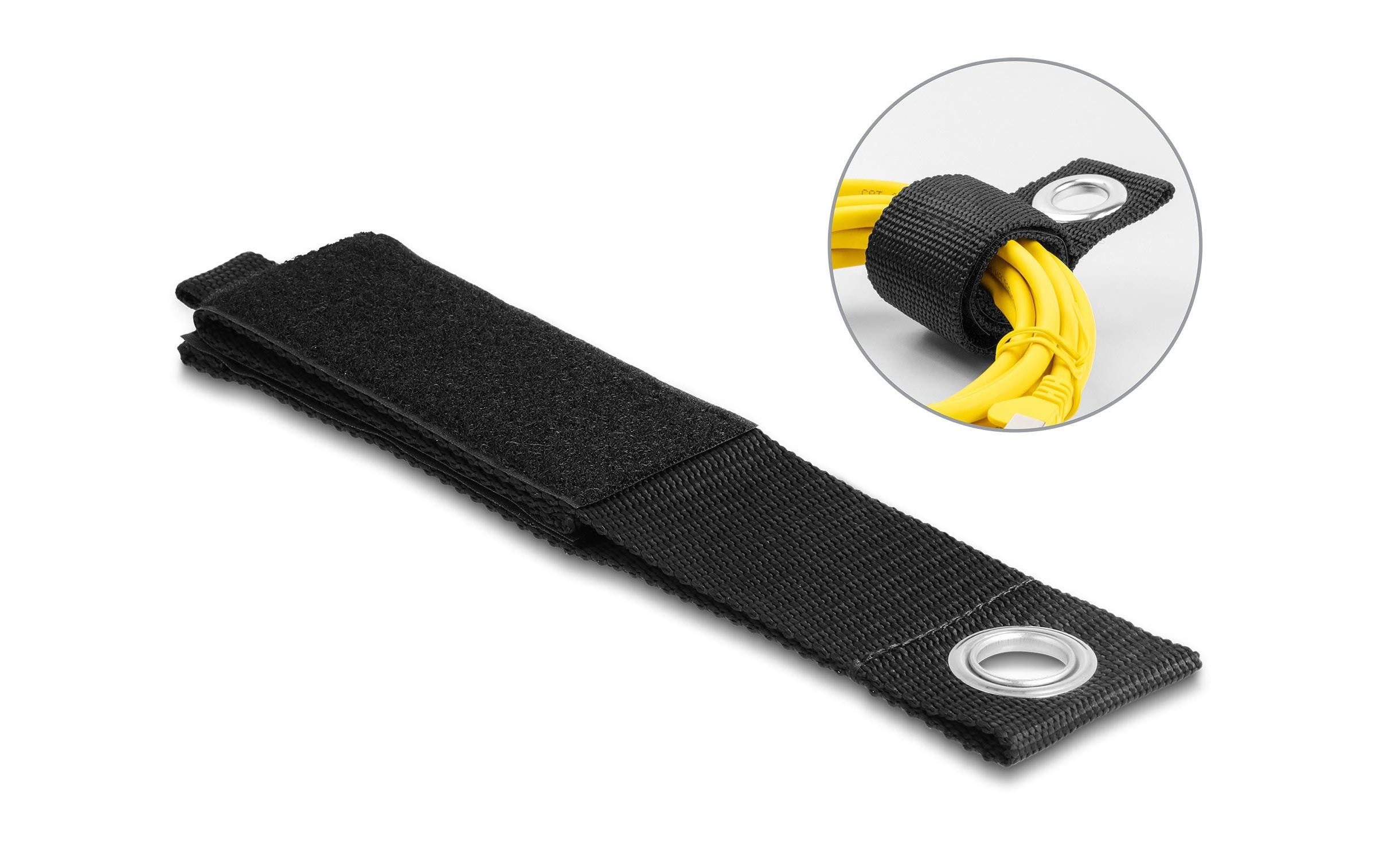 Delock Klettkabelbinder Schwarz 508 mm x 50 mm – Klettkabelbinder von Delock