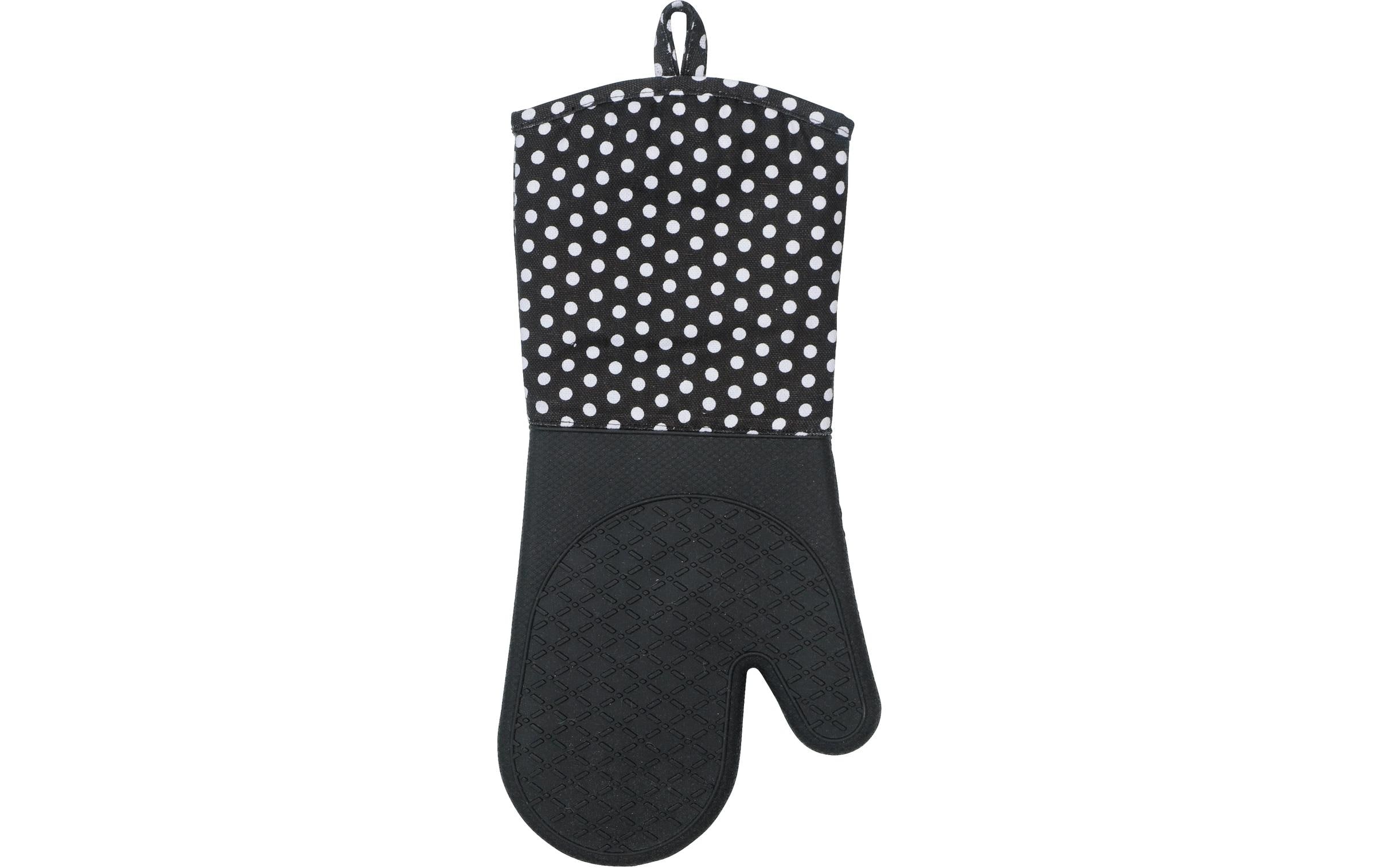 Wenko Küchenhandschuh Punkte 2er Set, Schwarz