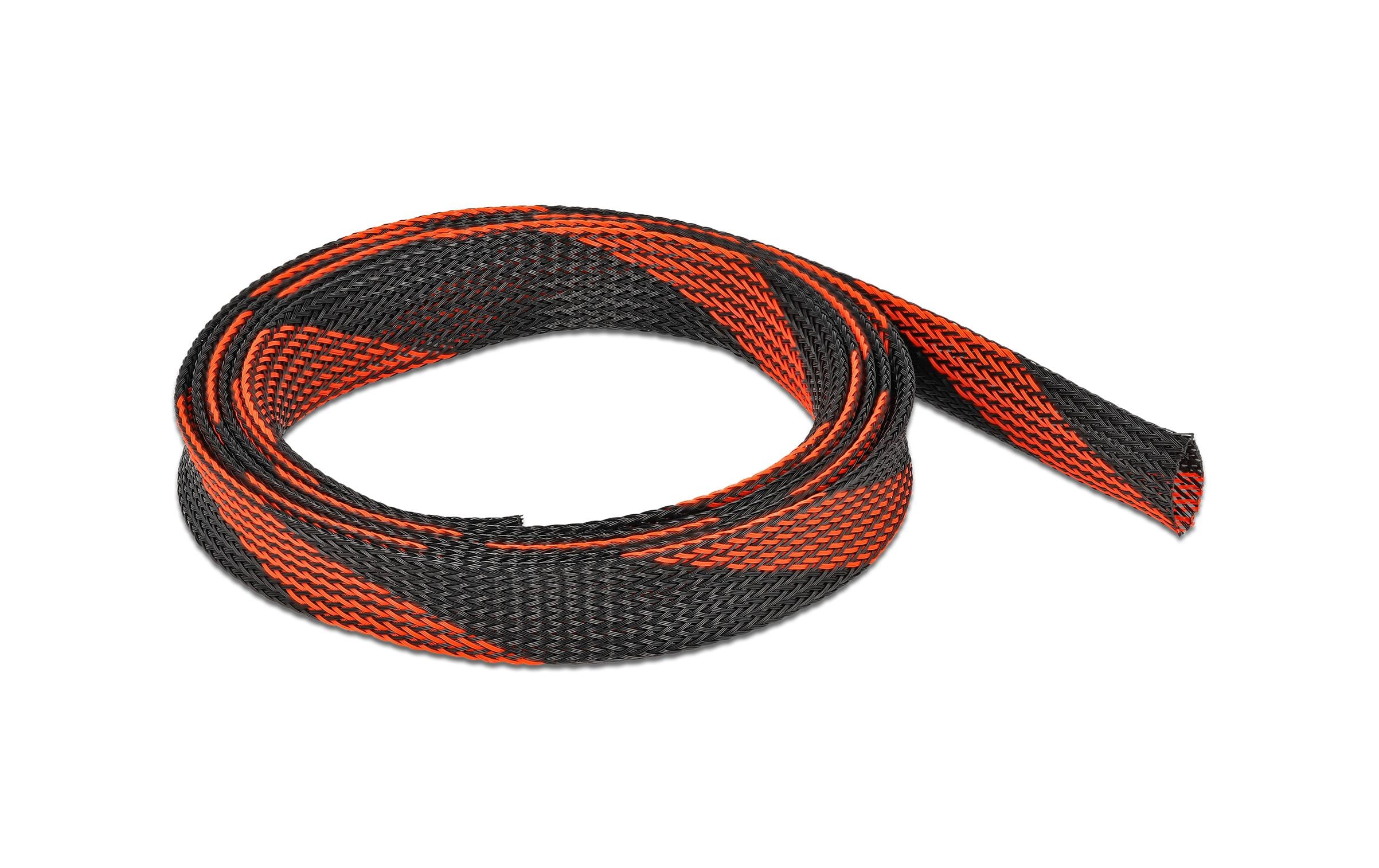 Delock Kabelschlauch dehnbar, 2m x 19 mm Rot Schwarz – Kabelschlauch von Delock