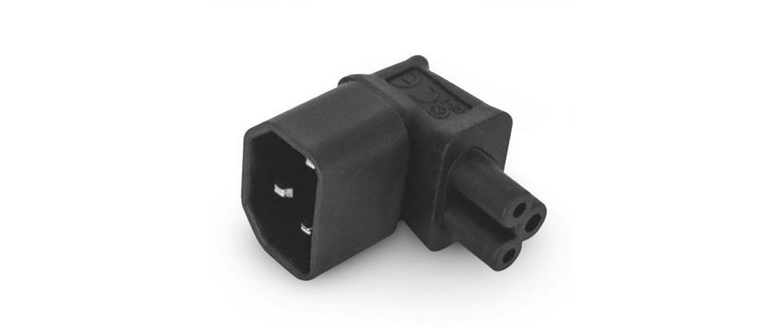 Alpha Elettronica Adapterstecker C5 - C14, frontal gewinkelt