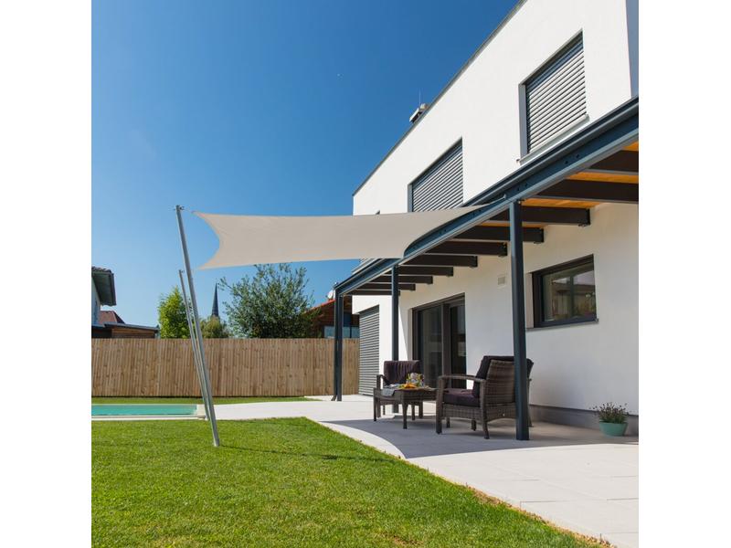 Sonnensegel Quadrat 3x3m, grau