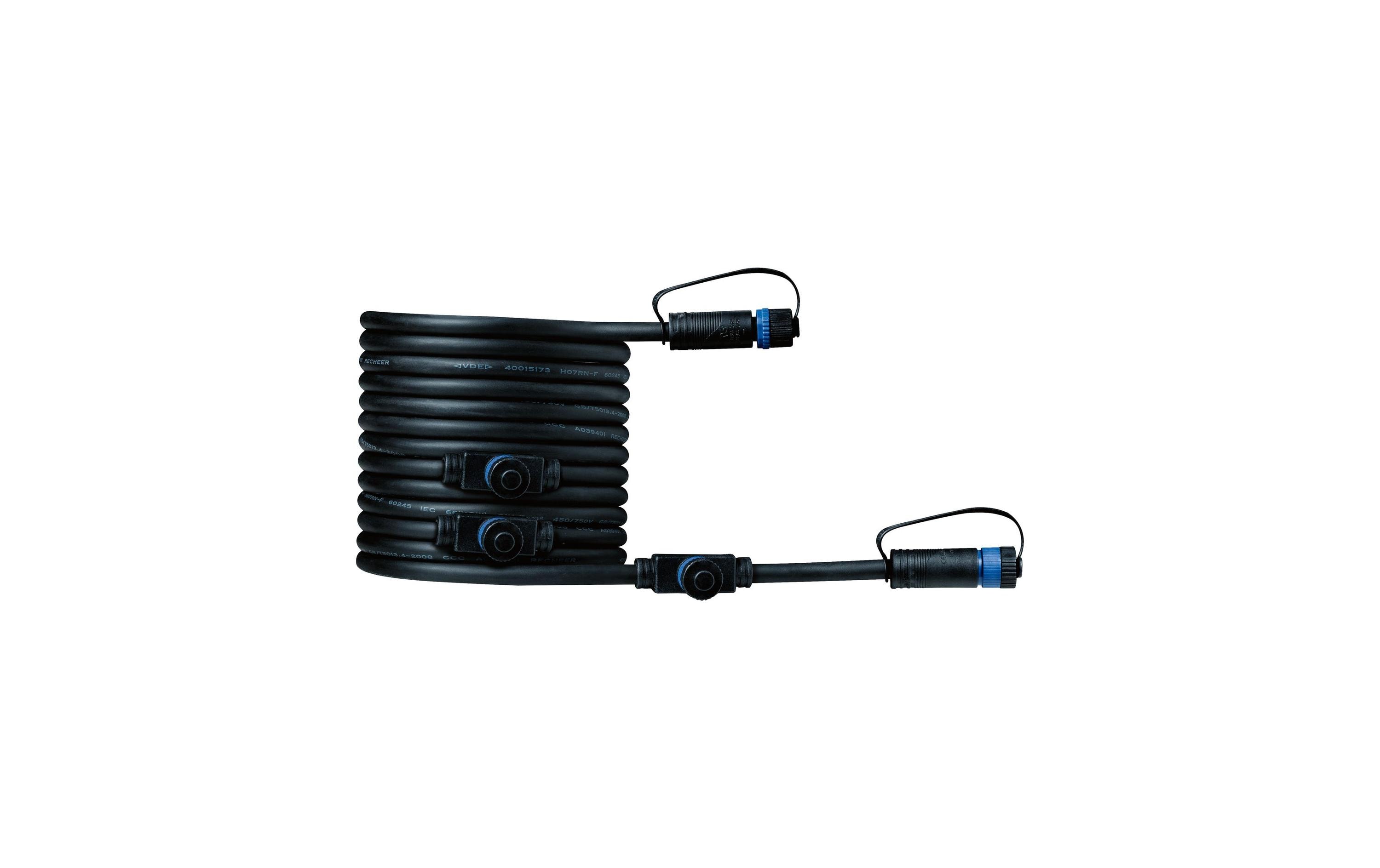 Paulmann Verlängerungskabel Plug & Shine IP68, 5m, Schwarz – Verlängerungskabel von Paulmann