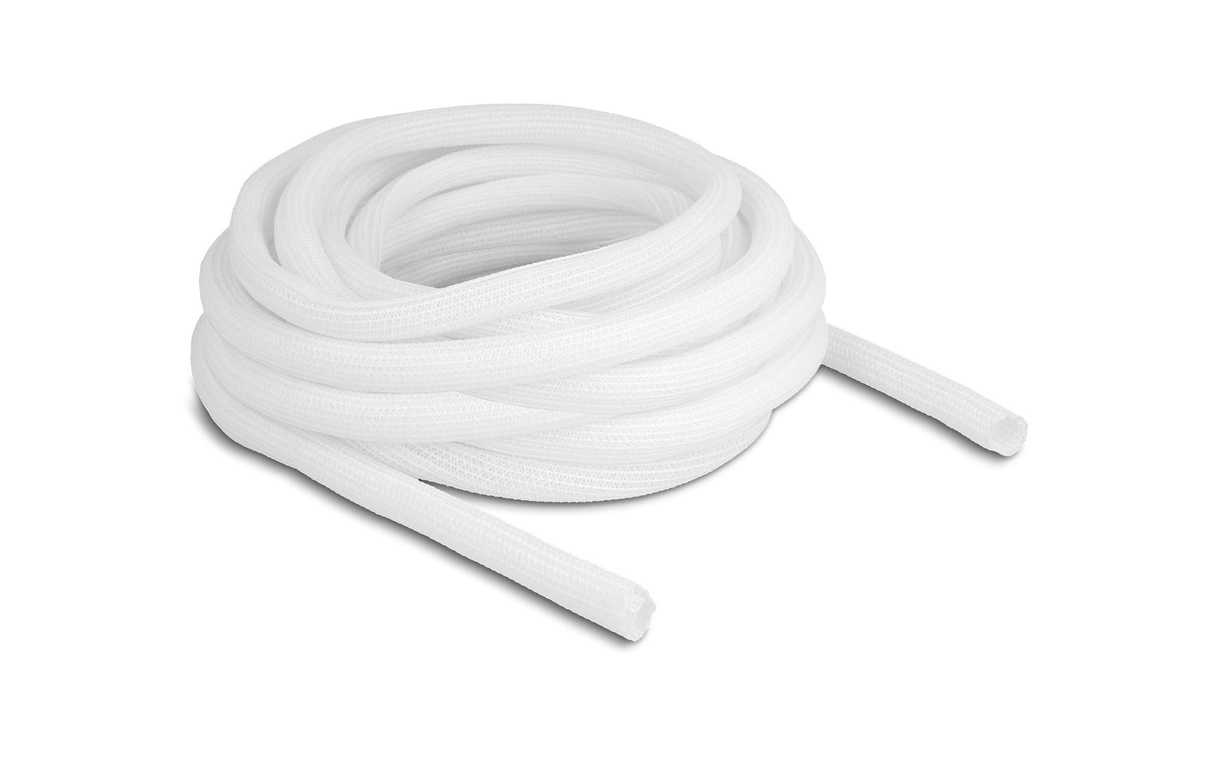 Delock Geflechtschlauch Selbstschliessend 10 m x 13 mm Weiss – Kabelschlauch von Delock