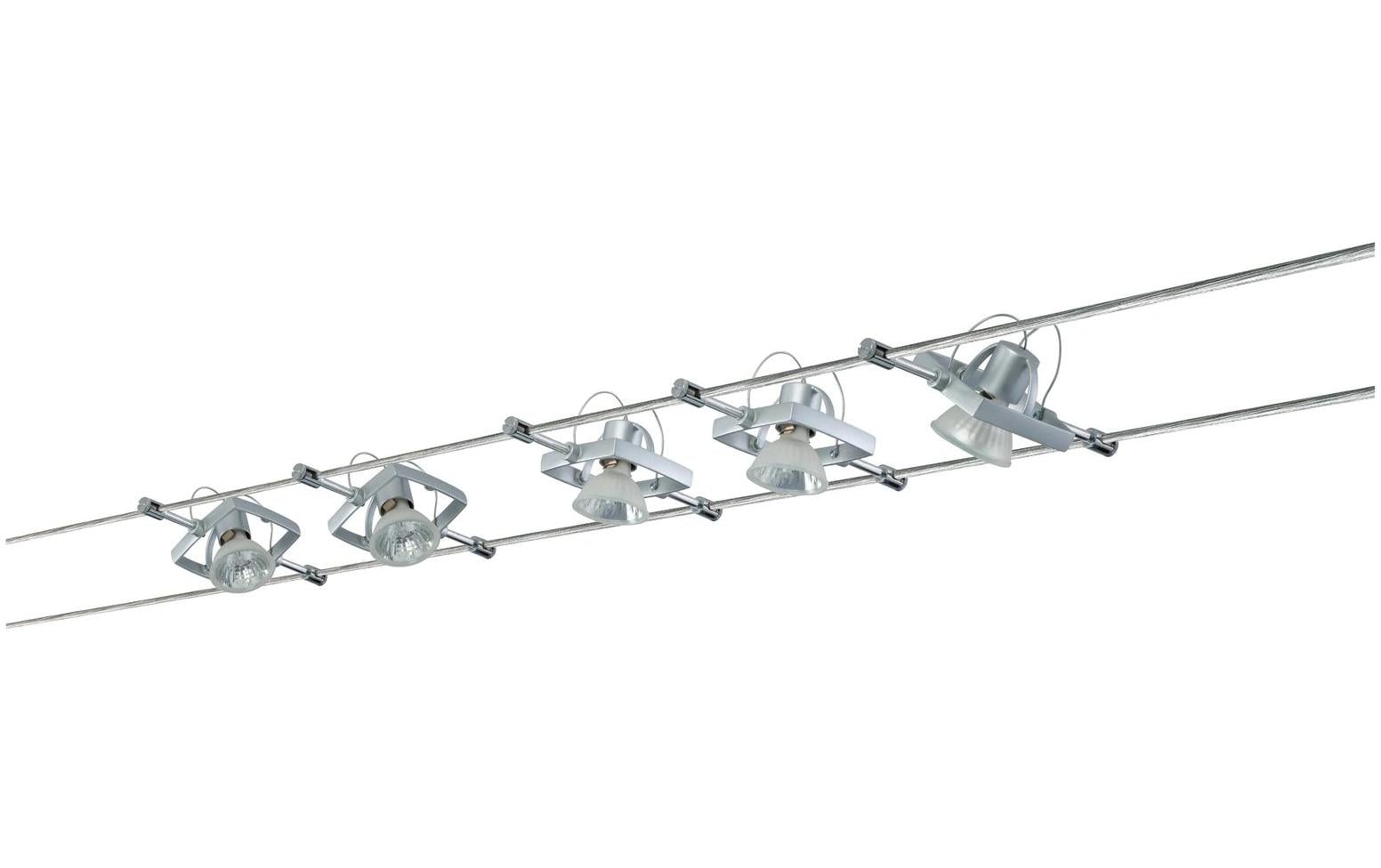 Paulmann Seilsystem Mac II Basisset GU5.3 max. 5 x 10 W – Smarte Seilsystem-Set für Paulmann Seilsystem von Paulmann
