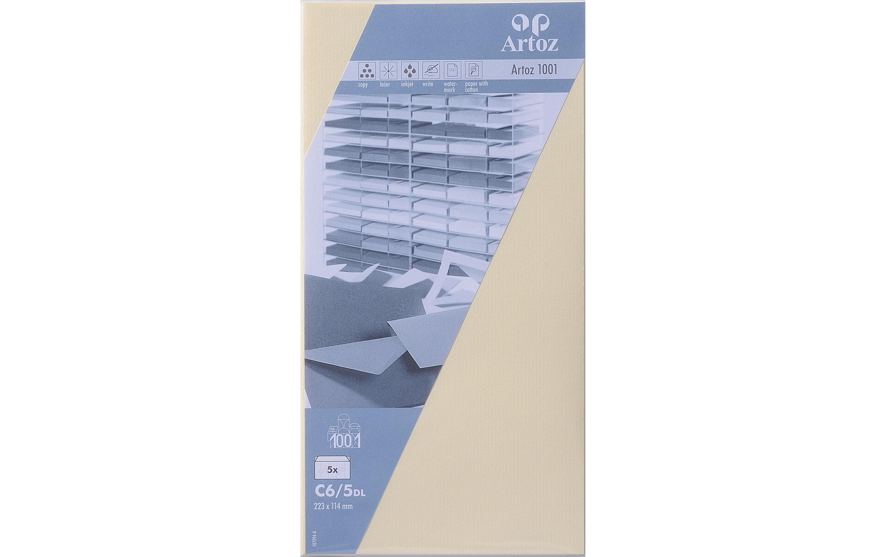 Artoz Couvert 1001 C6/5, 5 Stück, Beige – Couvert von Artoz