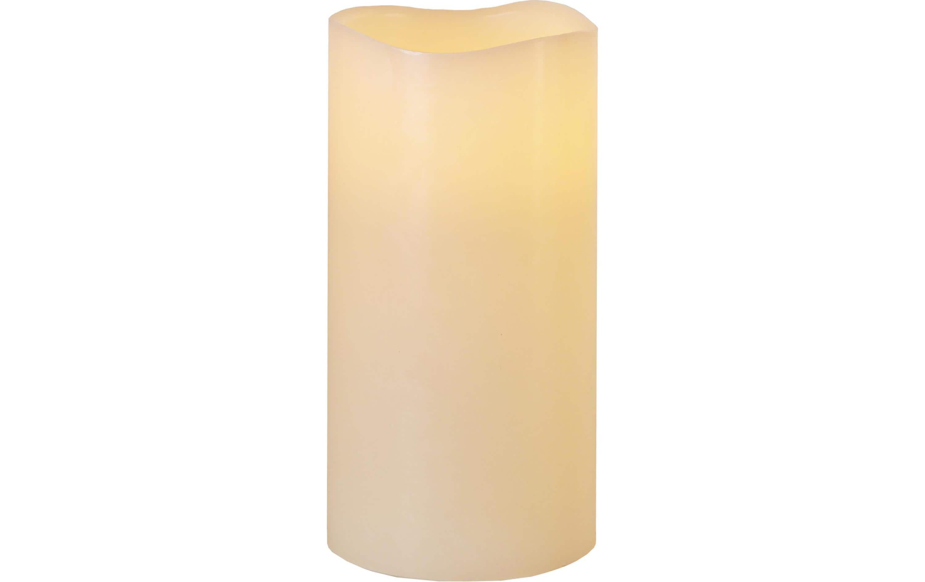 Star Trading LED-Kerze Big Ø 10 x 20 cm, Beige – LED-Kerze mit Timer von Star Trading