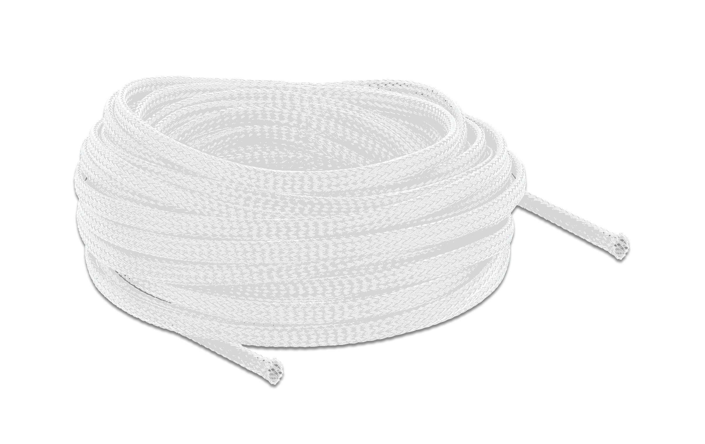 Delock Kabelschlauch dehnbar, 10m x 6 mm Weiss – Kabelschlauch von Delock