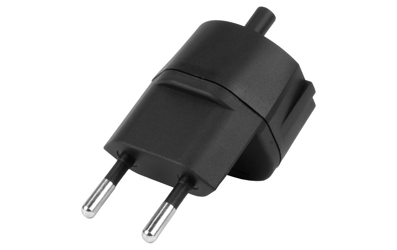 STEFFEN Fixadapter 2-Pol Deutsch auf Stecker CH T11 schwarz, CEE7 – Fixadapter von STEFFEN
