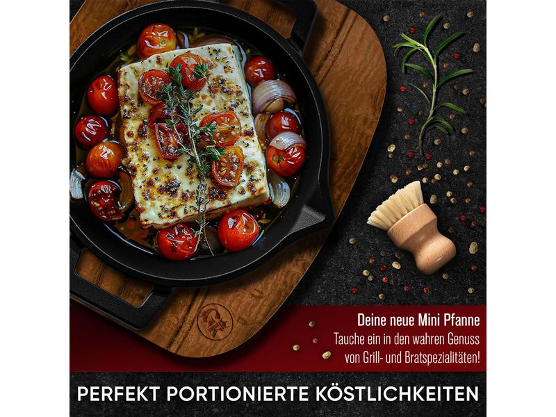 Eingebrannte runde Mini-Pfanne 2 set