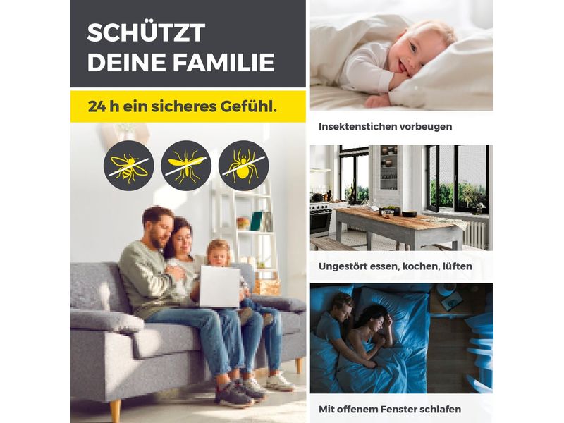 EASYmaxx Moskitonetz 100x210cm Magic Klick