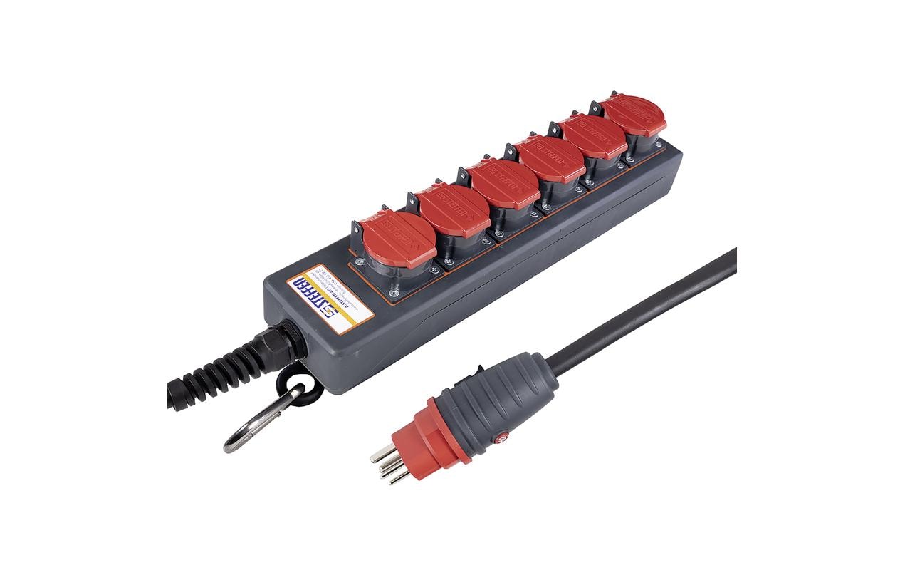 STEFFEN Industrie-Steckerleiste Professional 6x T25 IP55, 5 m – Industrie-Steckerleiste von STEFFEN