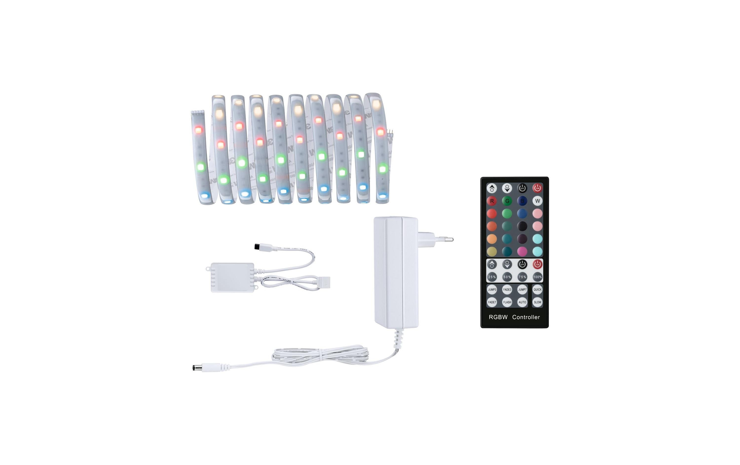 Paulmann LED-Stripe MaxLED 250 RGBW, 3 m Basisset – LED-Streifen RGBW mit Netzteil von Paulmann
