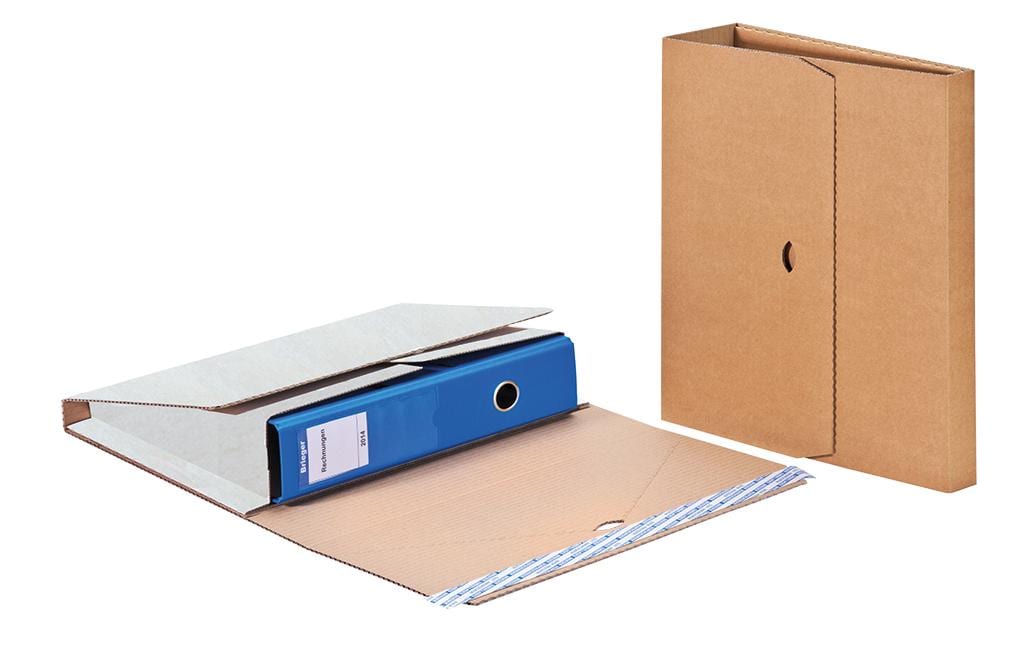 Brieger Ordnerversandkarton 32 x 29 x 8 cm, 1 Stück – Versandkarton von Brieger
