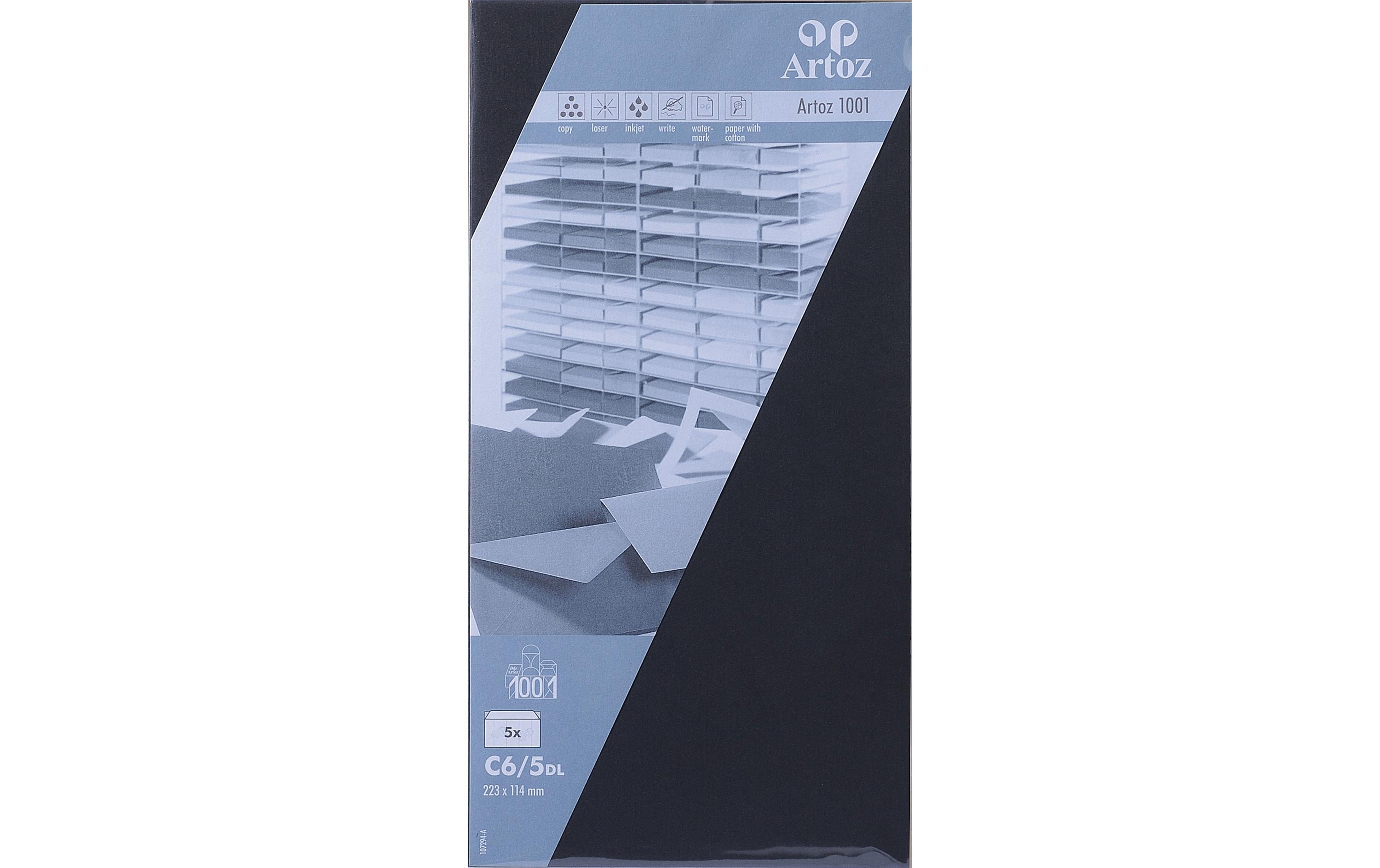 Artoz Couvert 1001 C6/5, 5 Stück, Schwarz – Couvert von Artoz