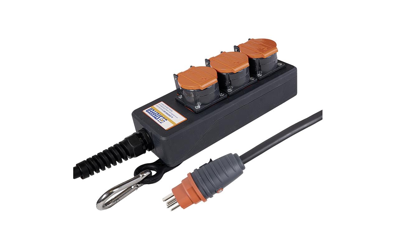 STEFFEN Industrie-Steckerleiste Professional 3x T15 IP55, 3 m – Industrie-Steckerleiste von STEFFEN