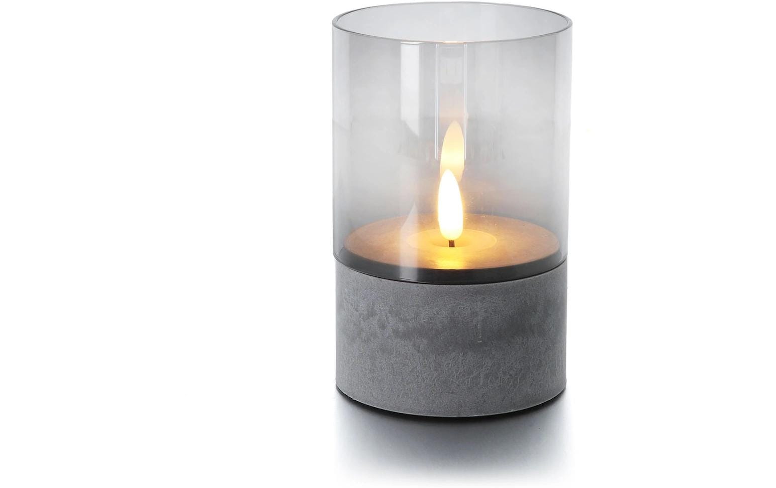 balthasar LED Kerze Gracia, Grau – LED-Kerze mit Timer von balthasar