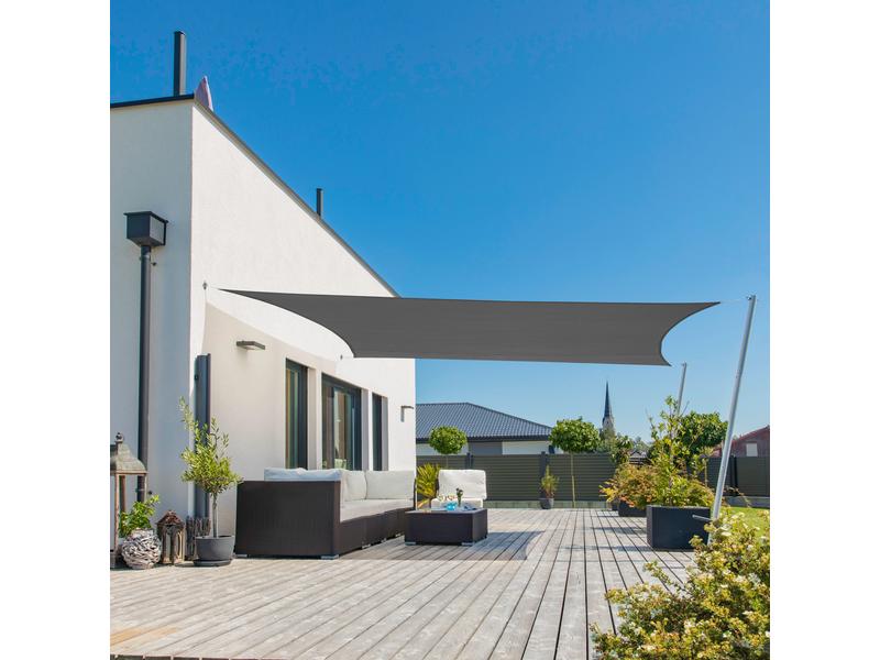 Sonnensegel Rechteck 3x4m, anthrazit
