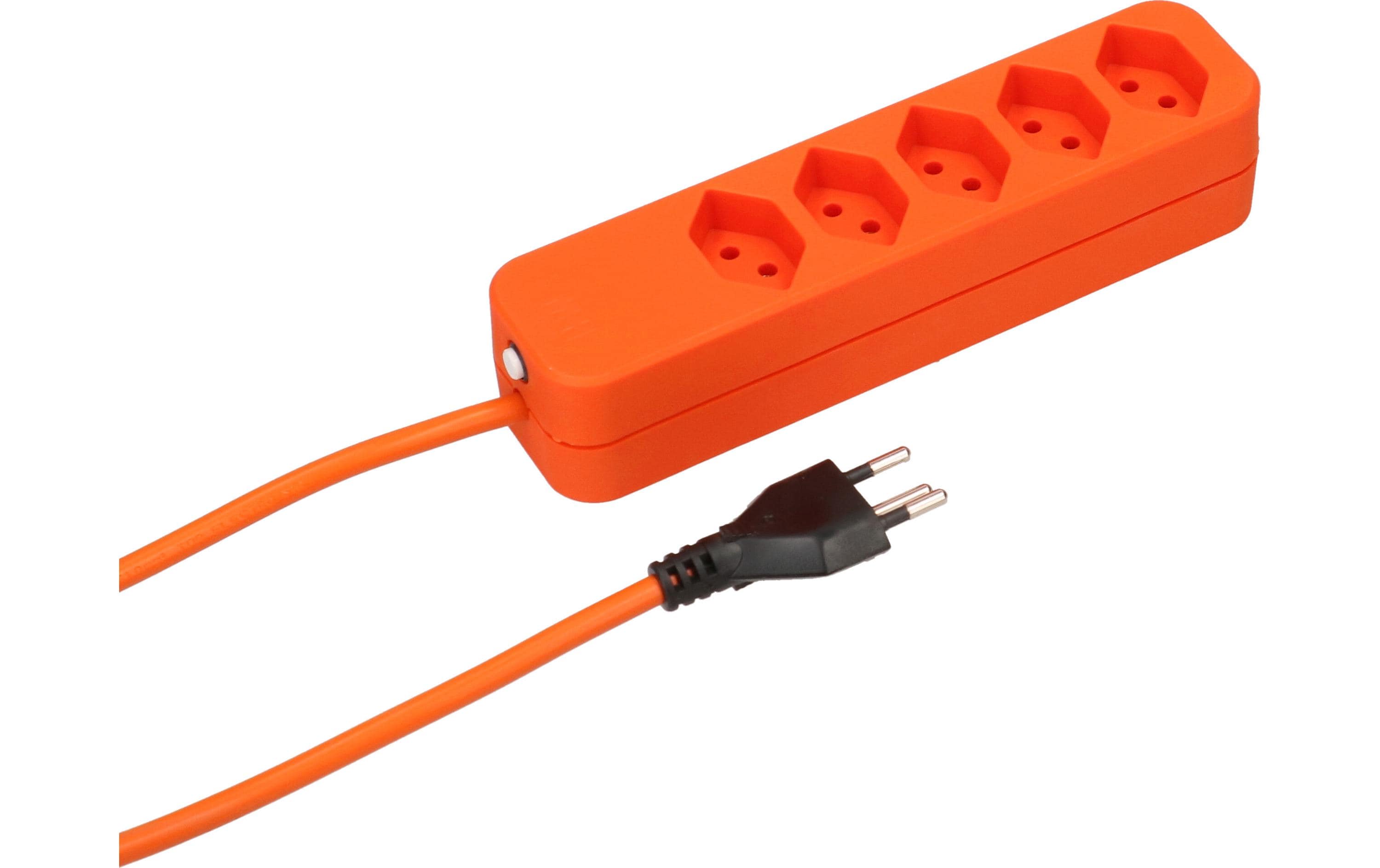 Max Hauri Steckdosenleiste Swiss Line 5x Typ 13 Orange 2.5m – Steckerleiste von Max Hauri