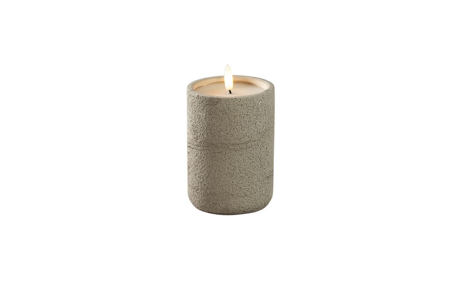 Konstsmide LED-Kerze in Betonoptik, 1 warmweisse Diode,…