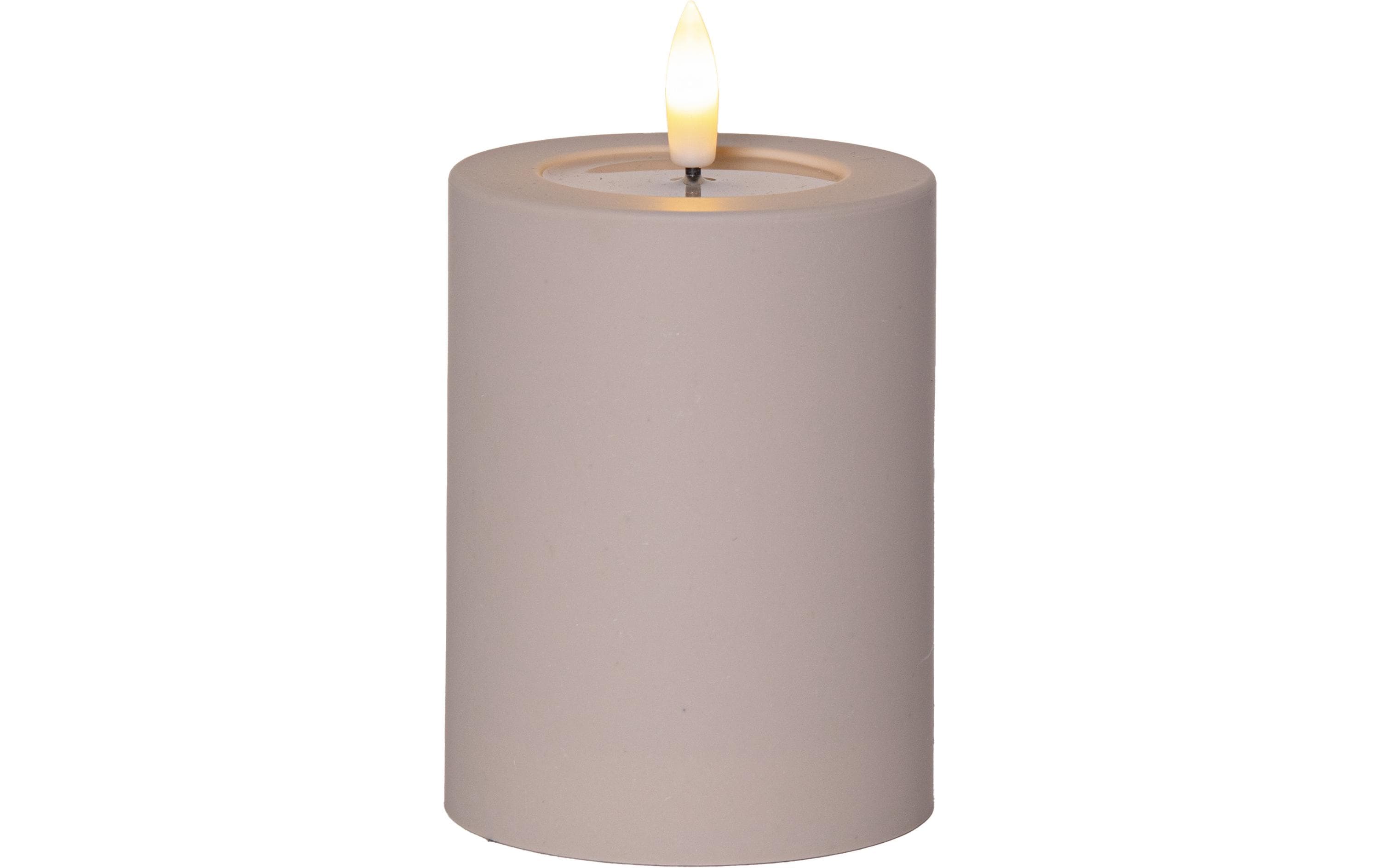 Star Trading LED Pillar Kerze Flamme Soft Indoor, 12.50 cm, Beige – LED-Kerze von Star Trading