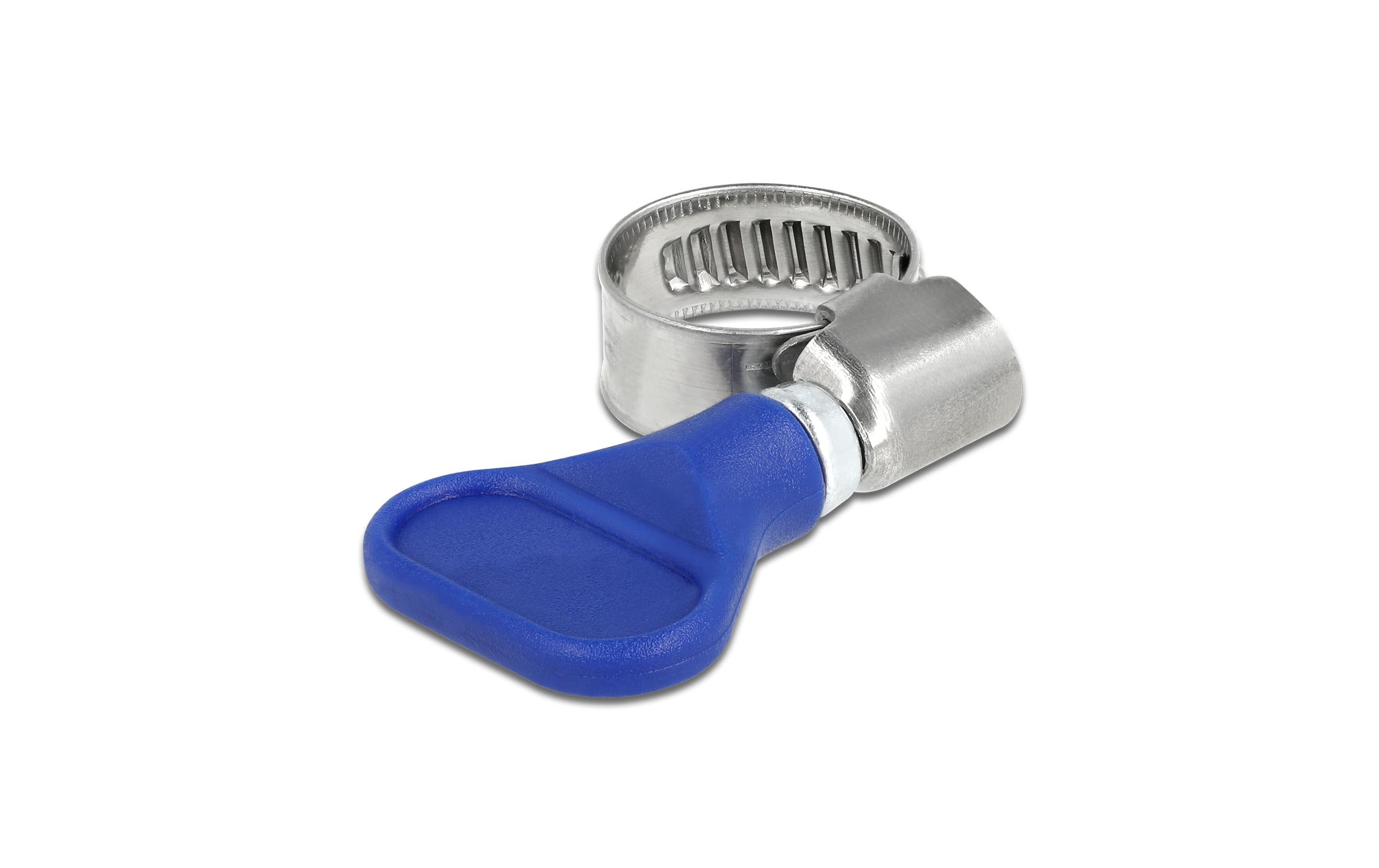 Delock Schlauchschelle Edelstahl 400 SS 10-16 mm, Blau 5 Stück