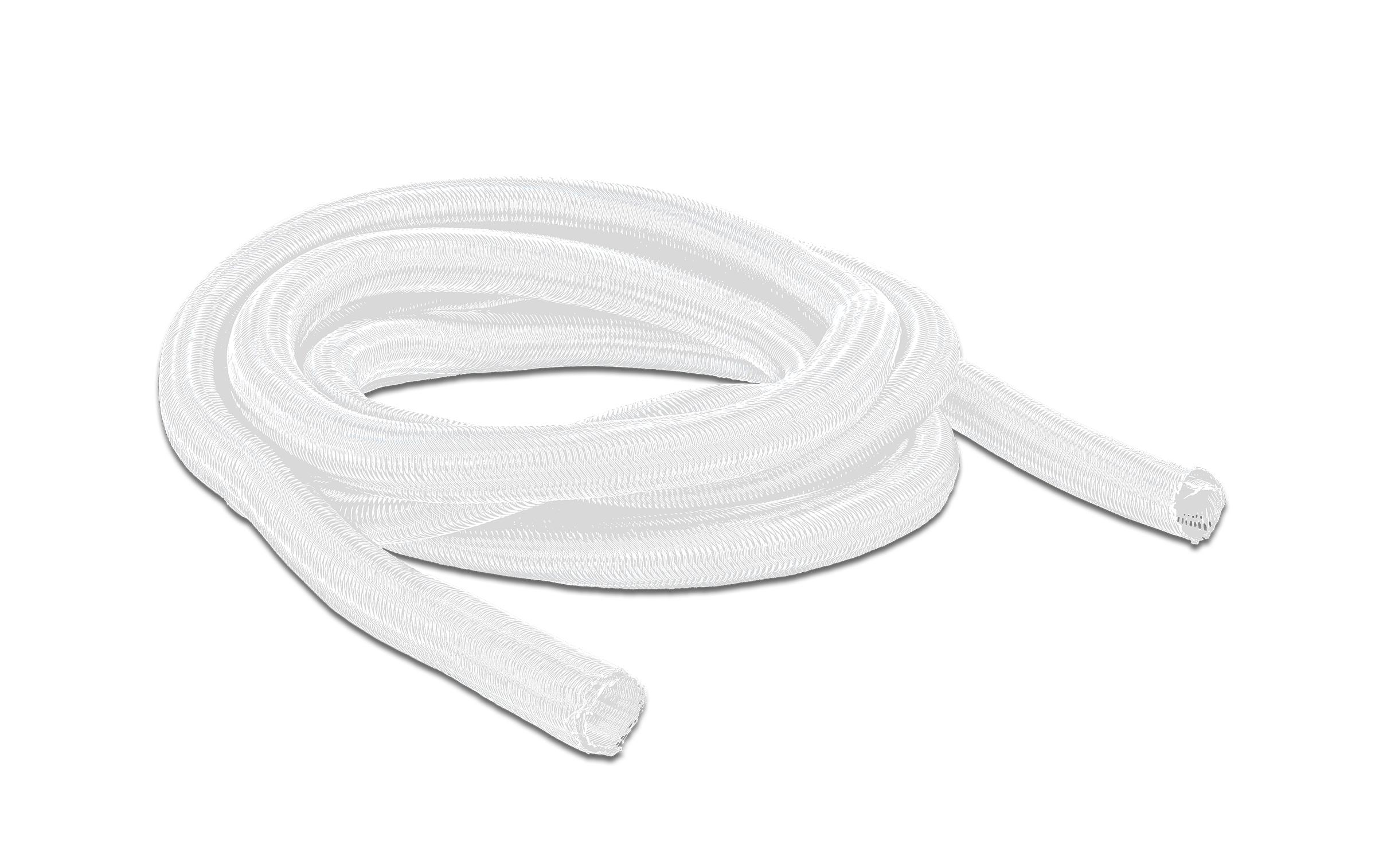 Delock Kabelschlauch Selbstschliessend, 2m x 13 mm Weiss – Kabelschlauch von Delock