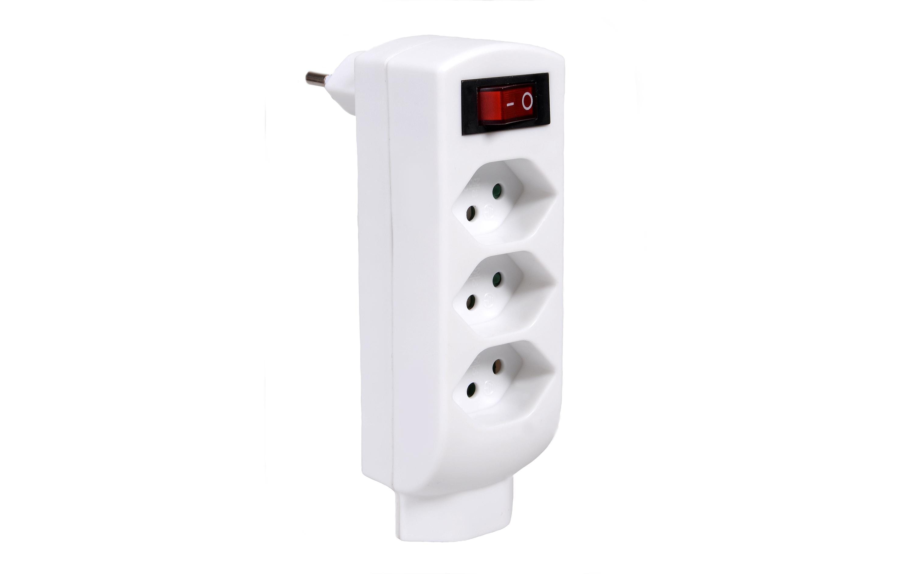 Schönenberger Abzweigstecker 4xT13 mit Schalter 4 – Mehrfachstecker von Schönenberger
