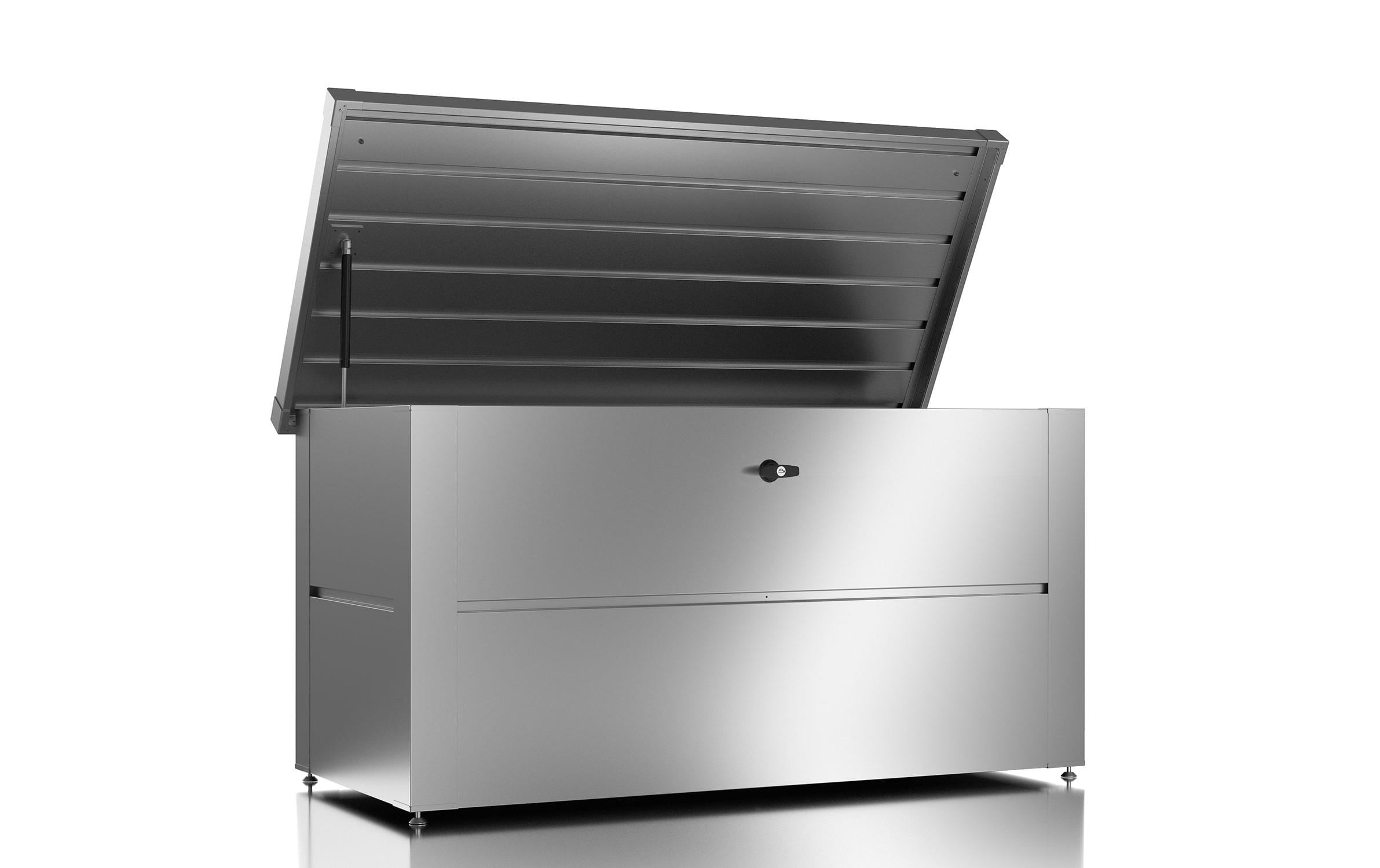Colibri Gartenbox S mit Schloss, 135 x 65 x 73 cm, Silber